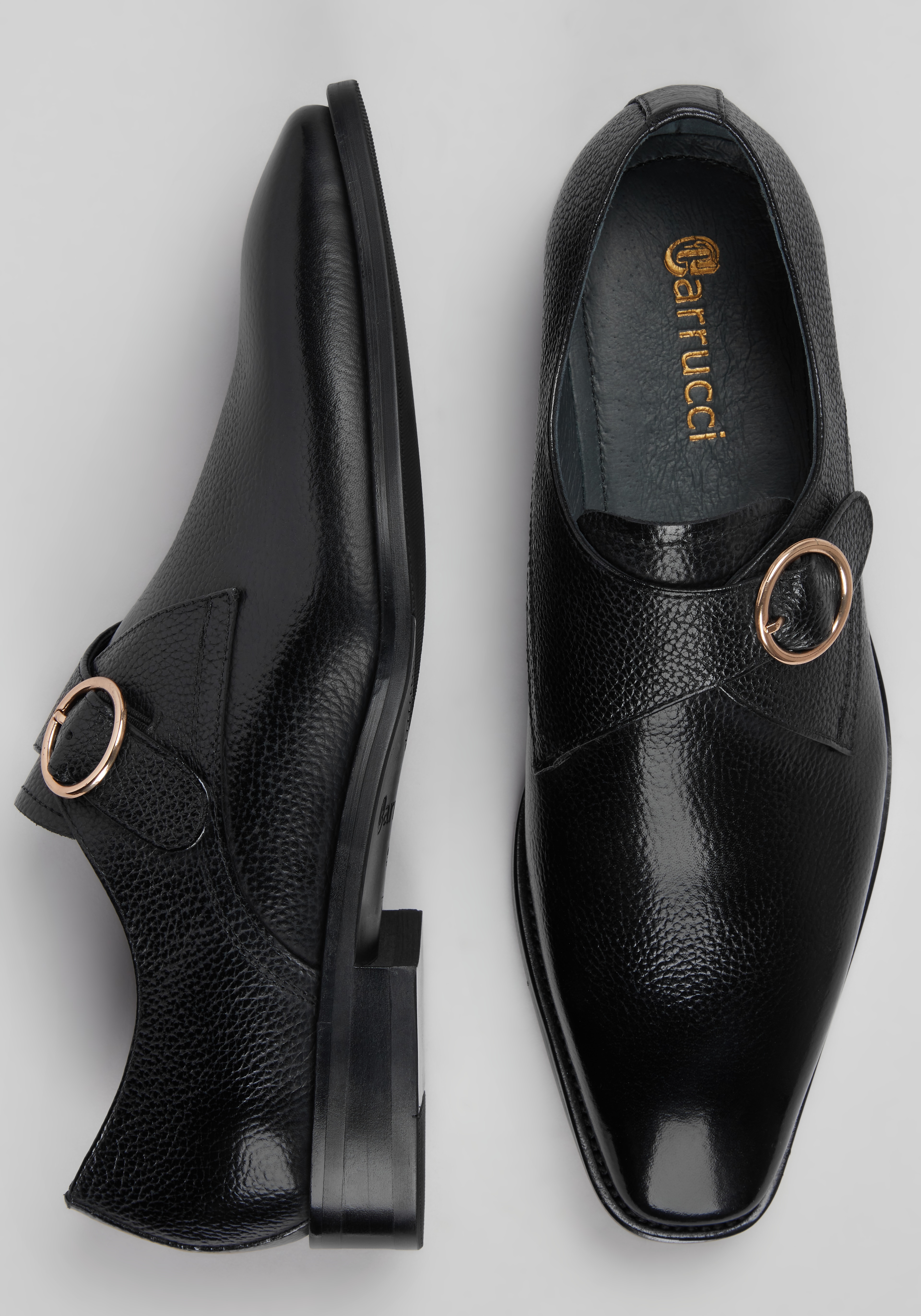 Carrucci Monk Strap Plain Toe Dress Shoes