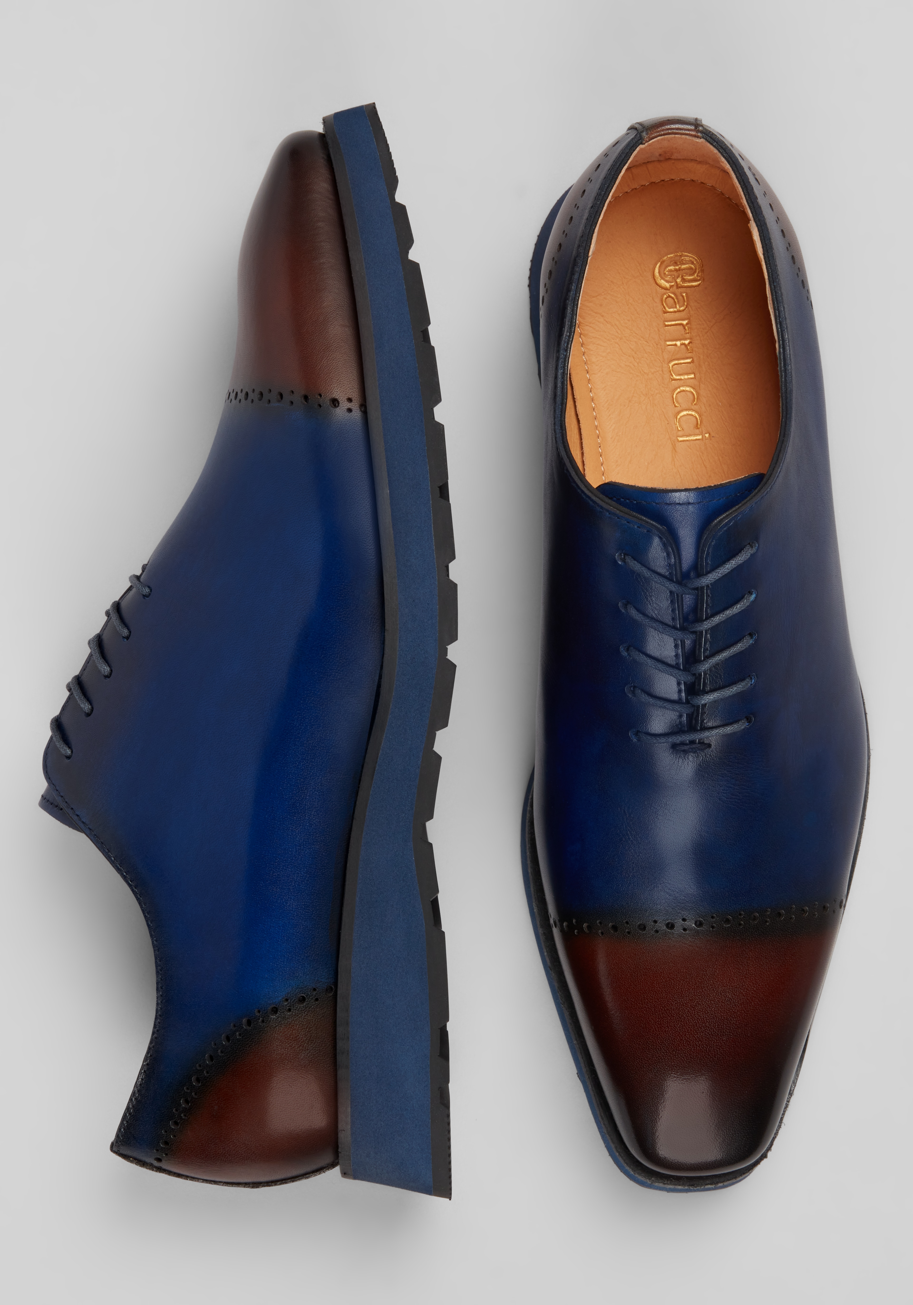 Carrucci Hybrid Lace‑Up Cap Toe Oxfords