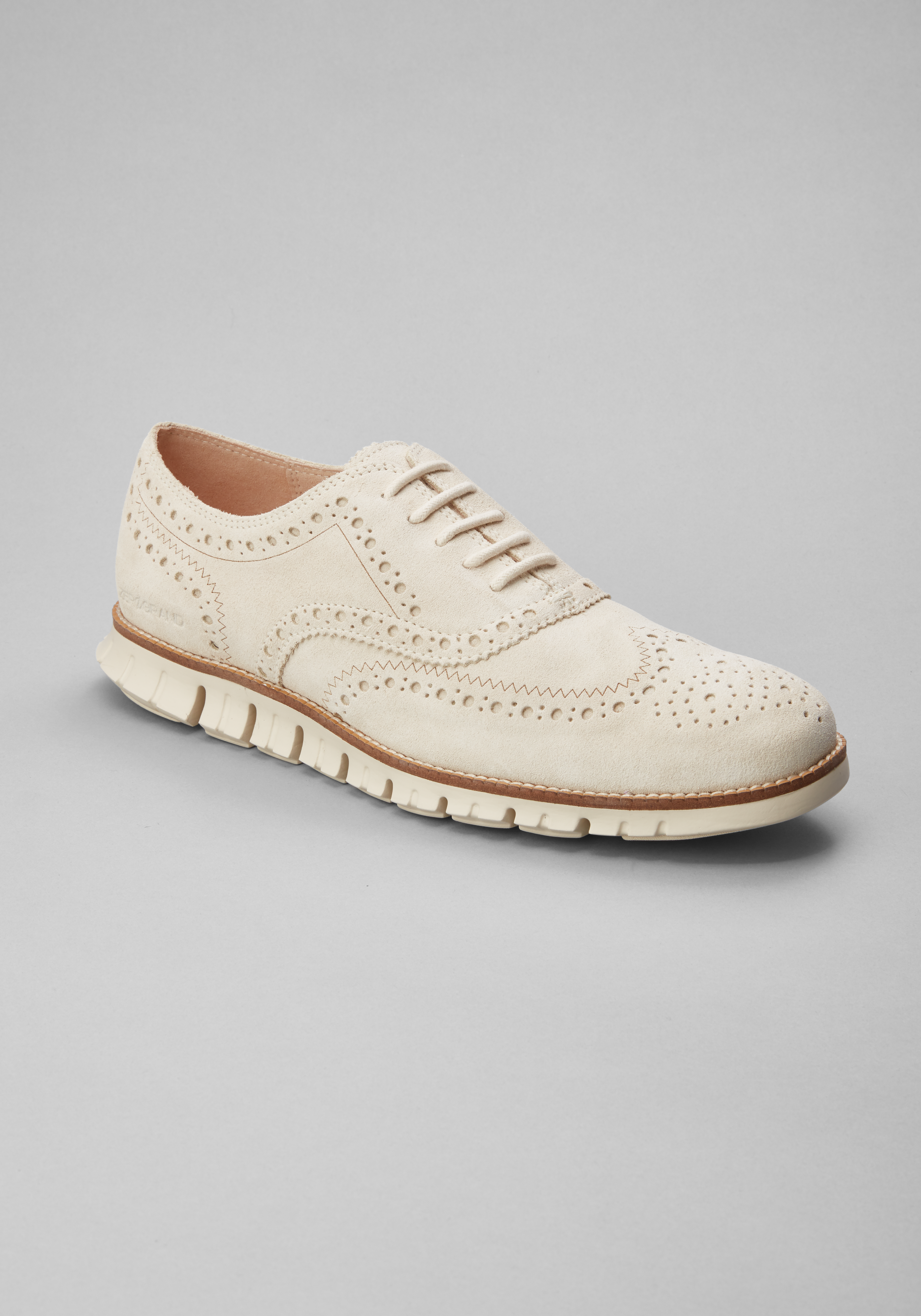 cole haan zerogrand tan wingtip oxfords