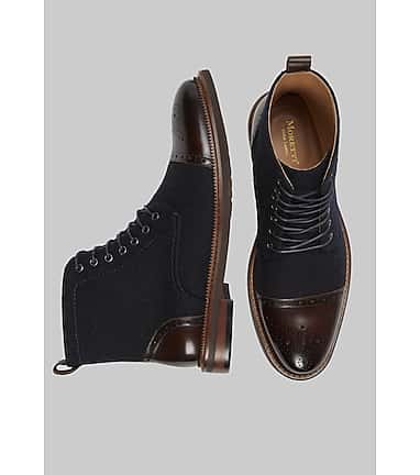 Joseph abboud gray wool cap toe boot store
