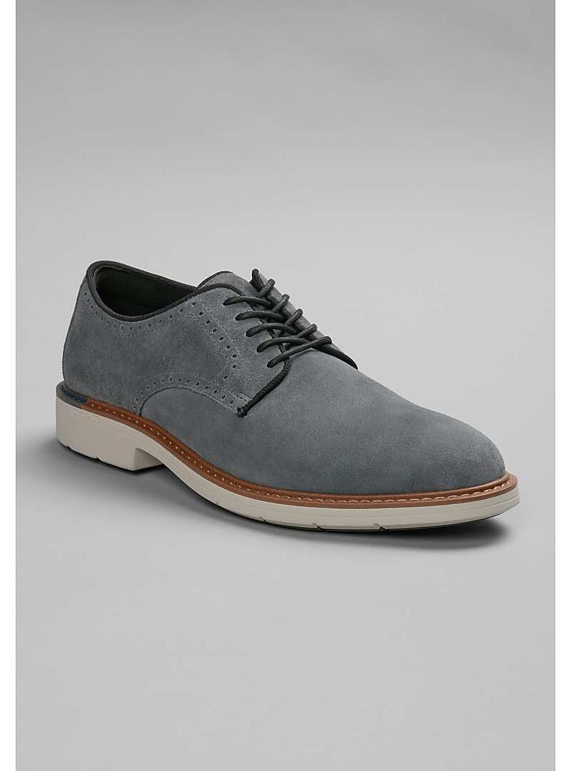 Cole Haan Plain Toe Gray Suede Oxfords
