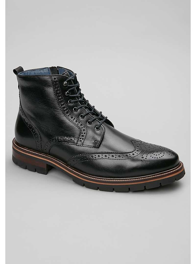 johnston & murphy cody wing tip zip boot
