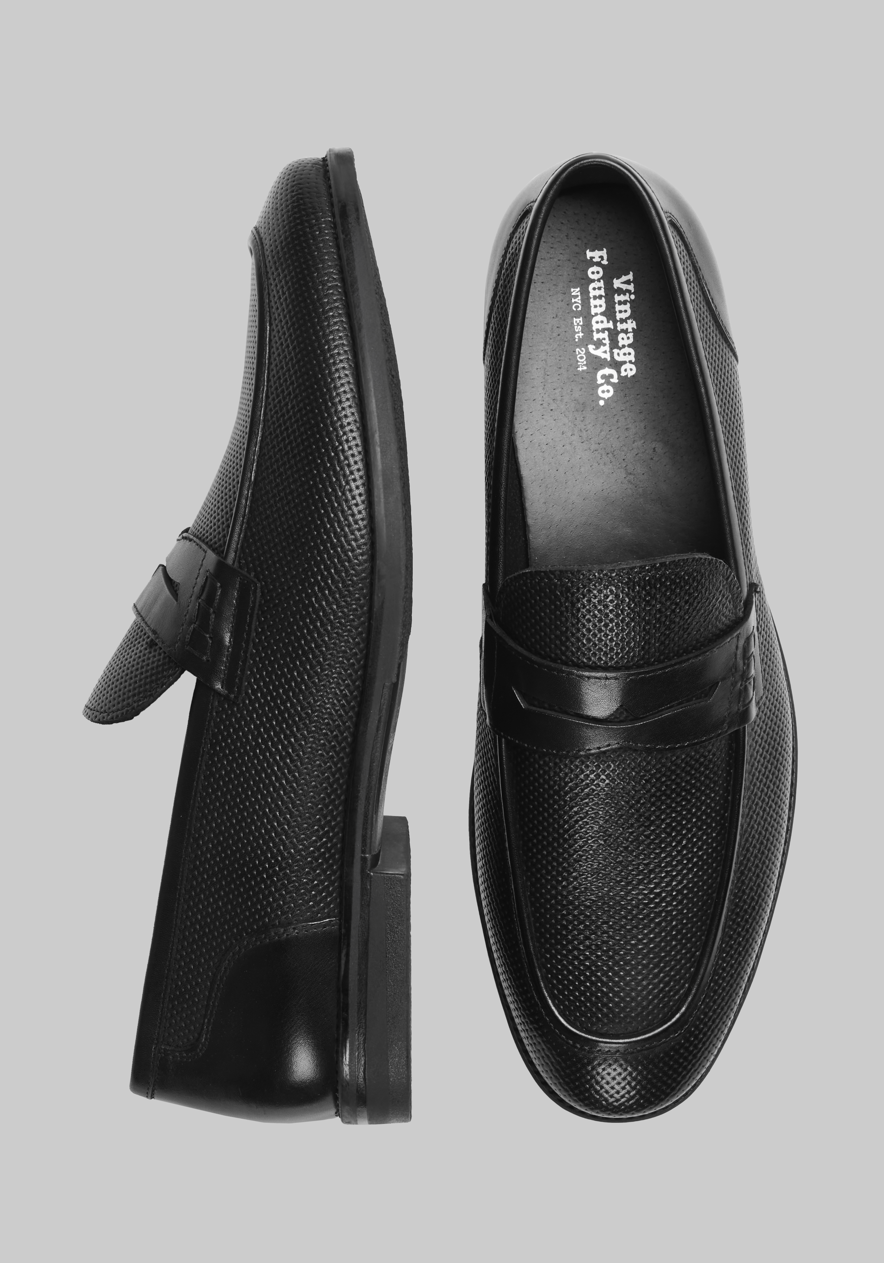 Men's Shoes, Vintage Foundry Adamson Penny Loafers - Jos A Bank