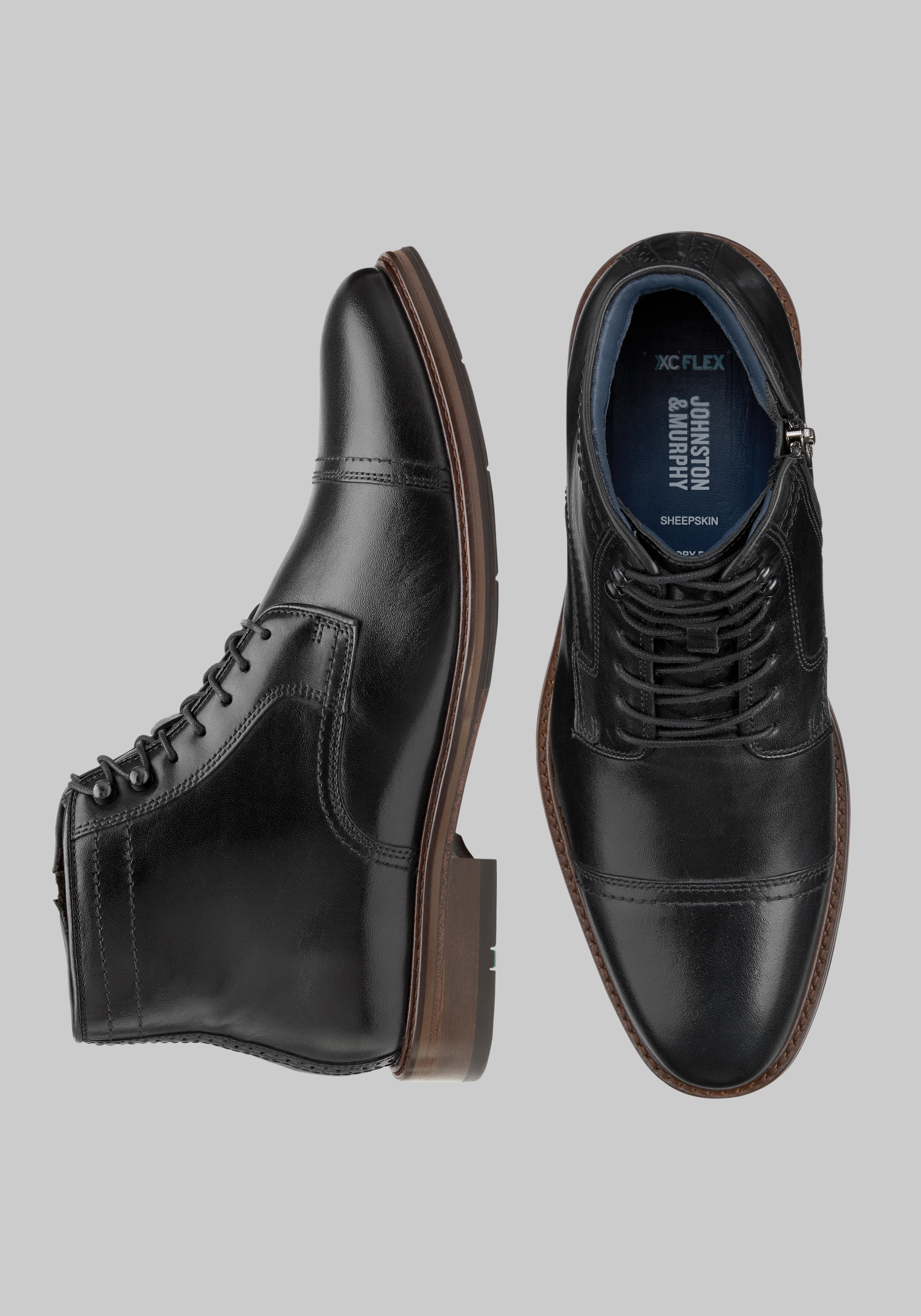 Johnston & Murphy Raleigh Cap Toe Zip-Up Boots