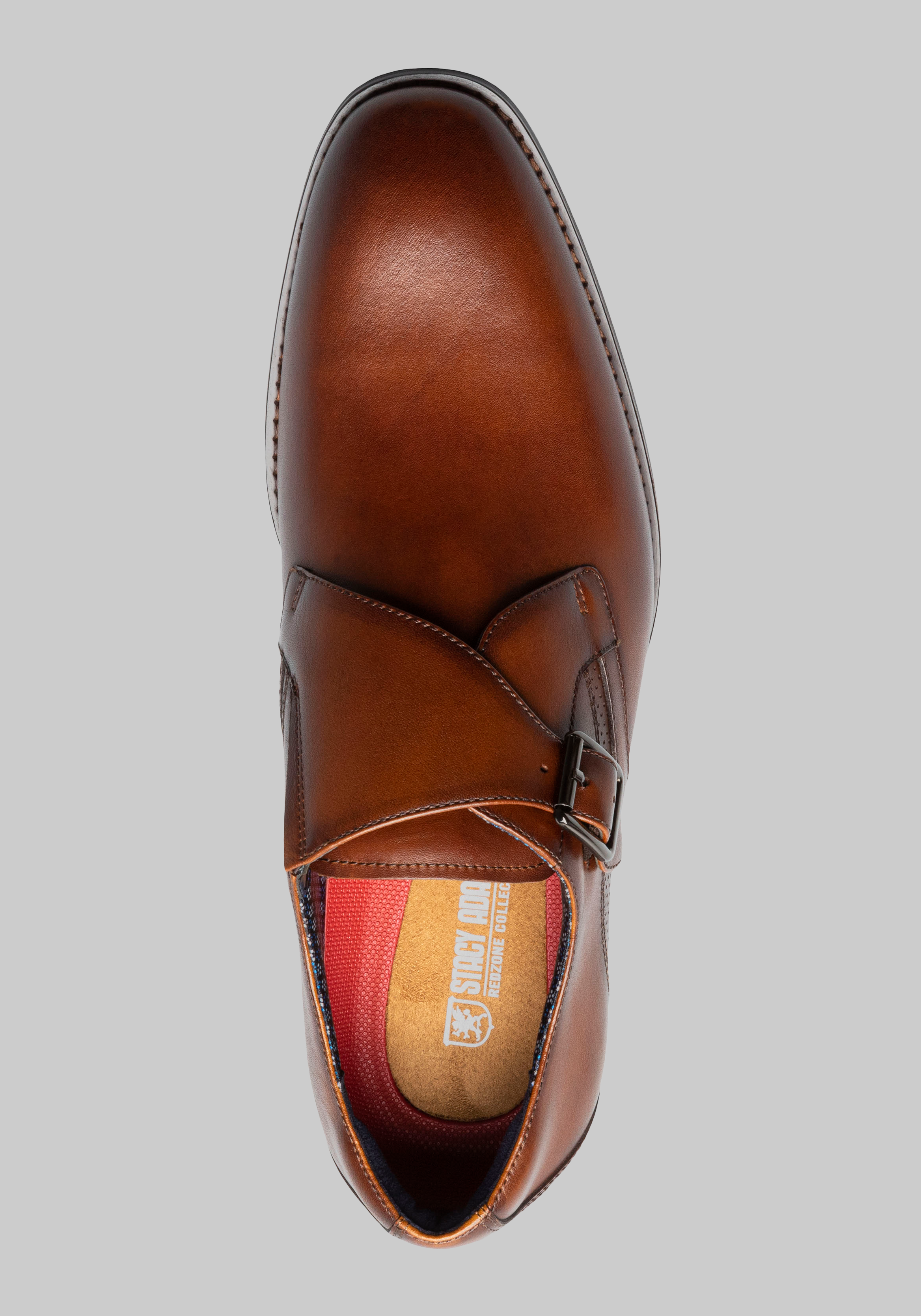 Stacy Adams Karcher Plain Toe Monk Strap Slip-On Dress Shoes