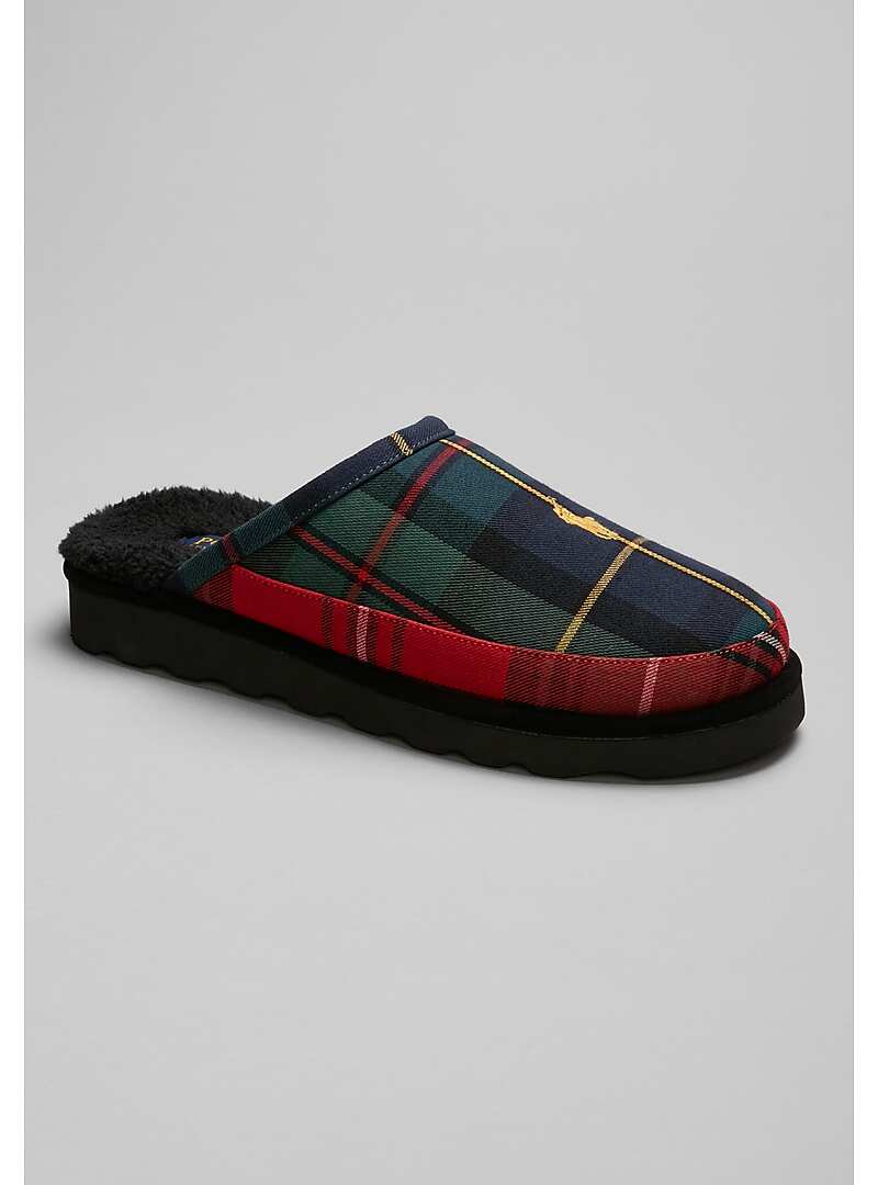 Polo Ralph Lauren Clog Tartan Plaid Slippers - All Shoes | Jos A Bank