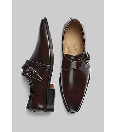 Mens single best sale monk strap shoes