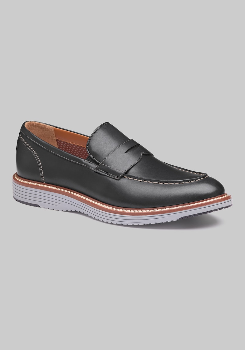 JoS. A. Bank Johnston & Murphy Men's Upton Penny Loafers, Black, 11 D ...