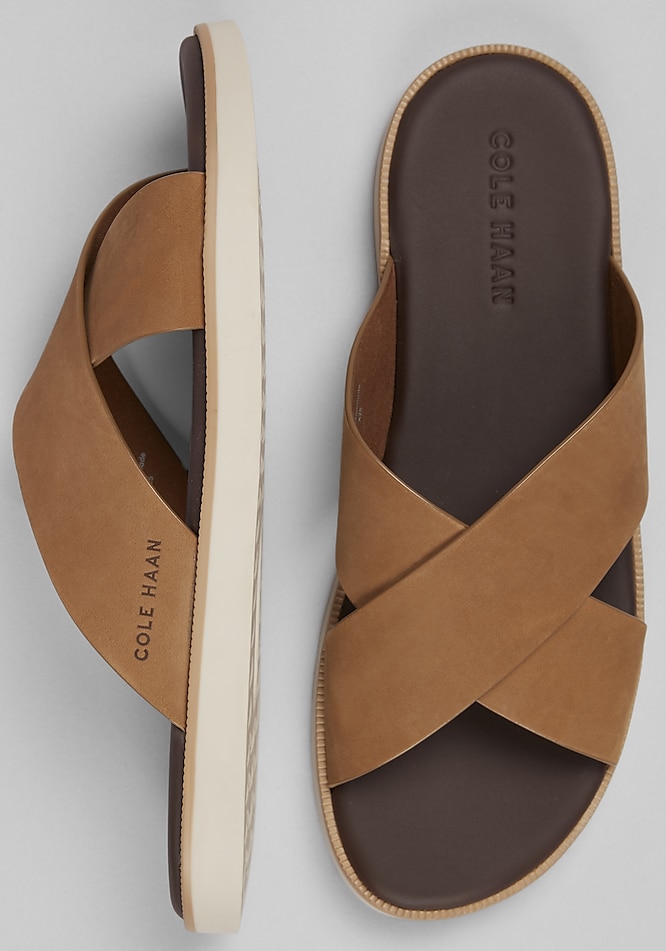 国内在庫・即納可能 COLE HAAN NANTCKT CROSS SANDALS Men's Nantucket Cross Strap Sandals in Brown | Cole Haan
