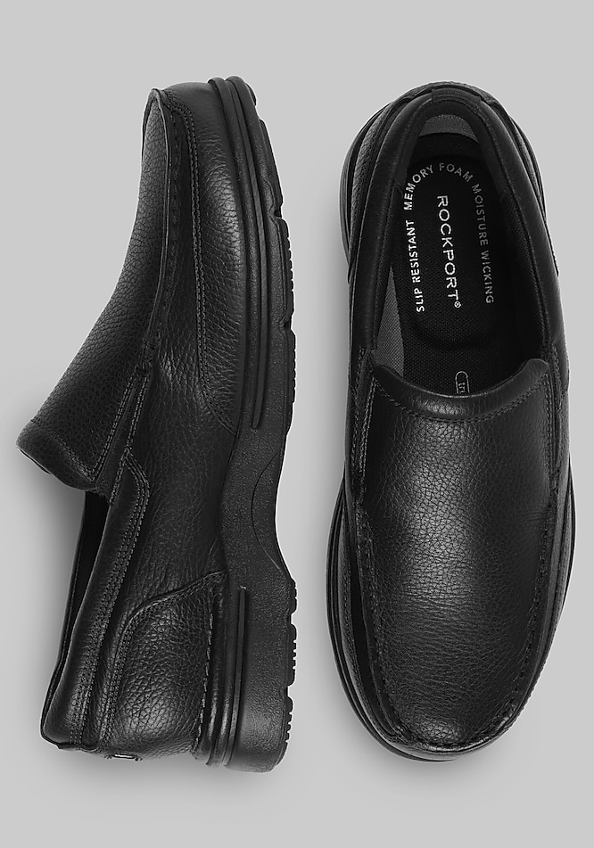 rockport black dress shoes Rockport Men's Stanton Derby - Black