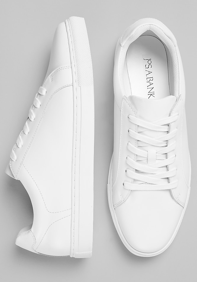 あ*あ様 イタリア製　post &co for joseph 白　ホワイト　レザ Jos. A. Bank Classic Leather Sneakers - Jos. A. Bank Collection