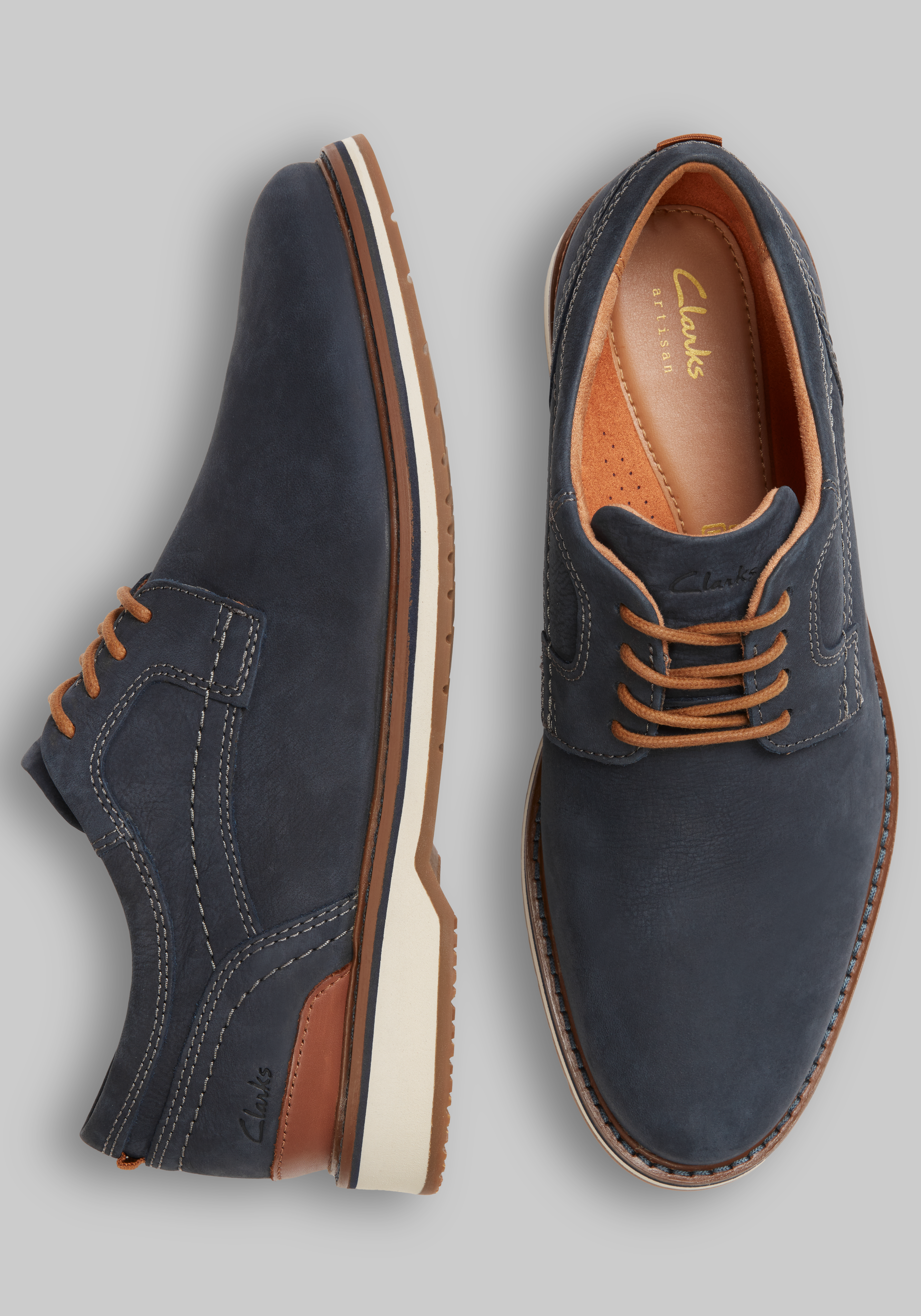 Men's Shoes, Clarks Monahan Plain Toe Oxfords - Jos A Bank