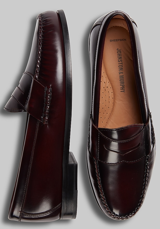 Johnston Murphy Sheepskin Penny Loafers Johnston Murphy Dress