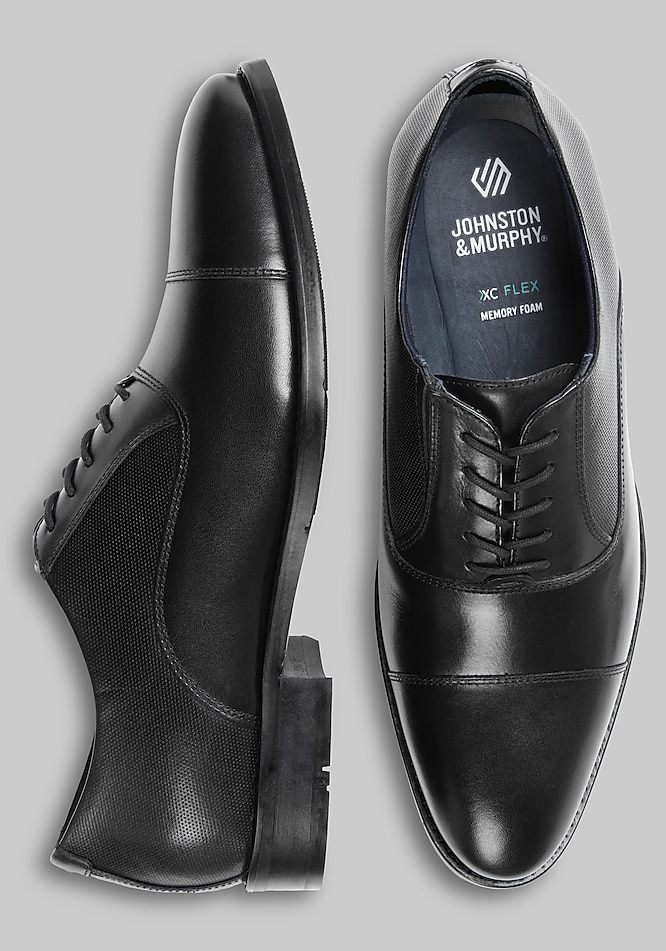 Johnston & Murphy XC Flex Landry Embossed Cap Toe Shoes - Johnston