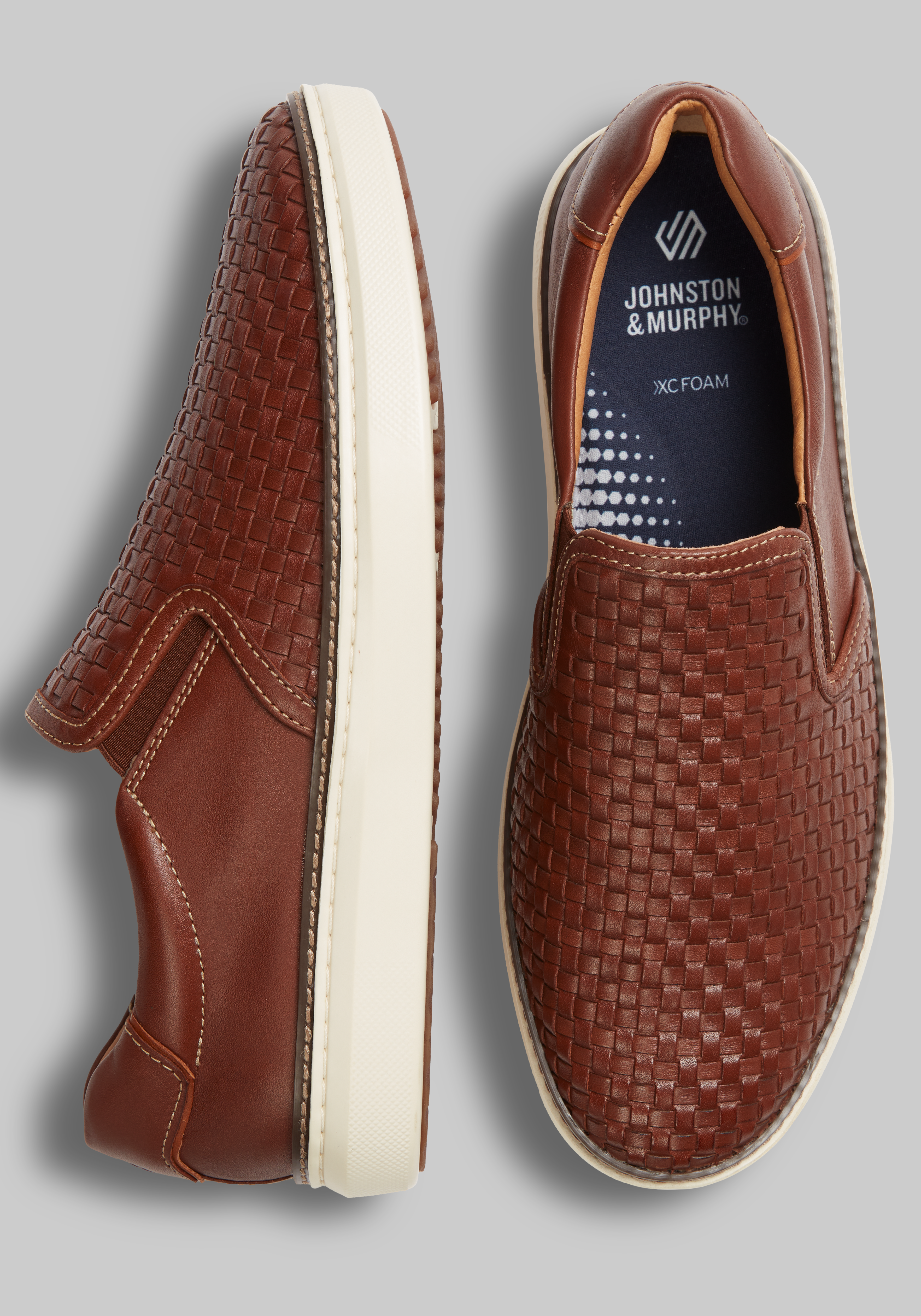 Men's Shoes, Johnston & Murphy McGuffey 2 Woven Slip-On Shoes - Jos A Bank