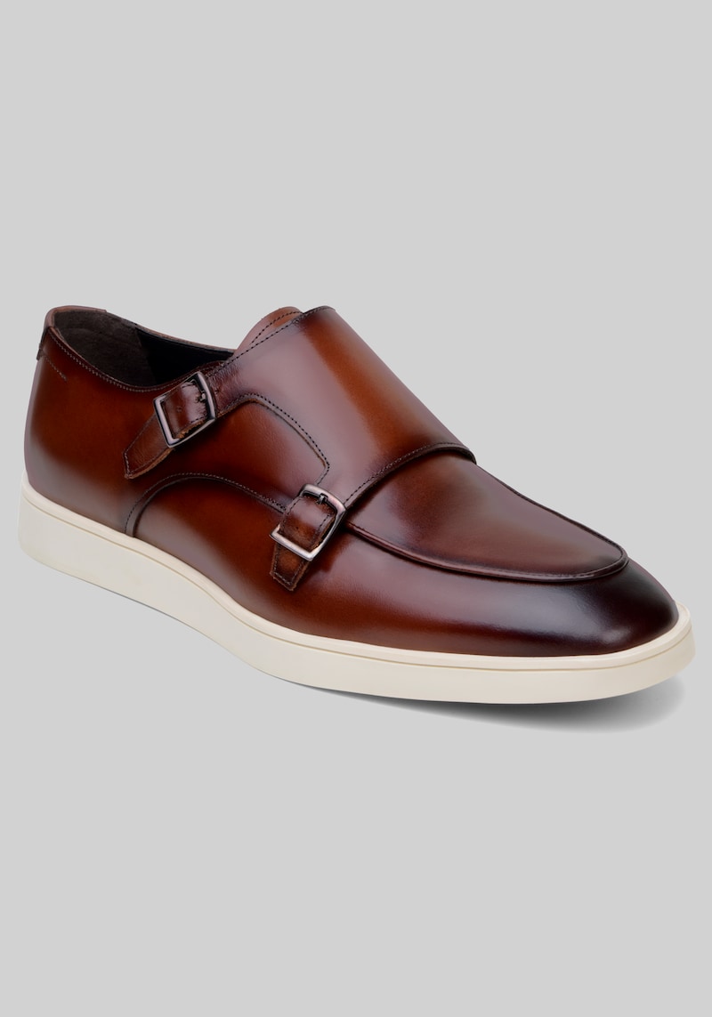 Belvedere Men's Studio Marcio Double Buckle Monk Strap Shoes at Jos. A. Bank, Brown/Cognac, Size 9.5 D Width