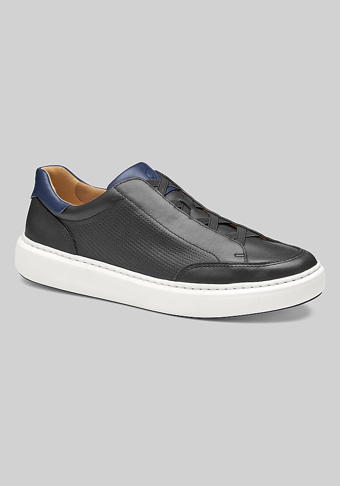 JOHNSTON & MURPHY Shoes Size 12 Mens Slip On Slide Casual Sneaker Navy Blue Johnston & Murphy McGuffey Woven Nubuck Leather Slip-Ons  main image 4