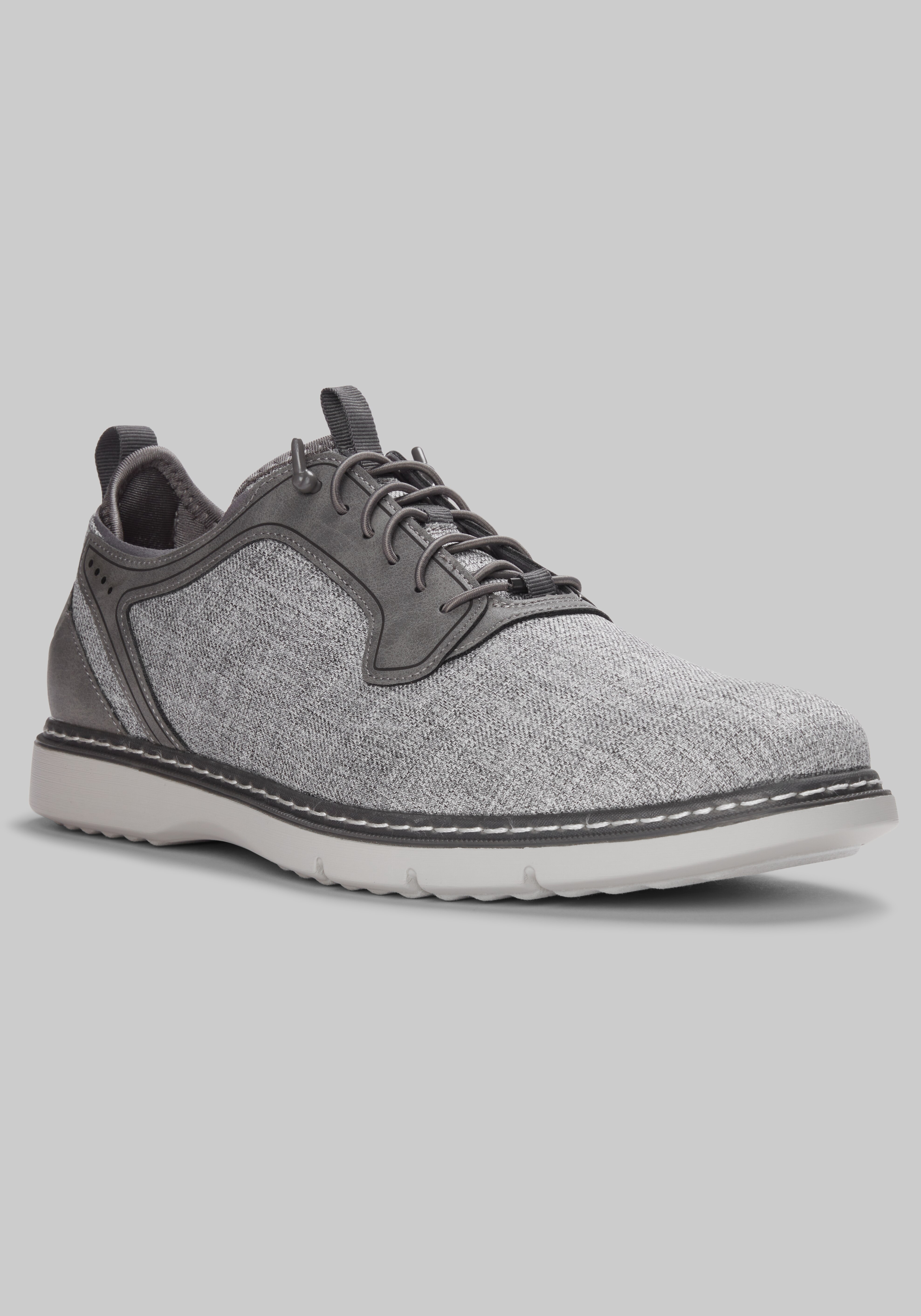 Stacy Adams Scanlan Plain Toe Elastic Lace-Up Shoes