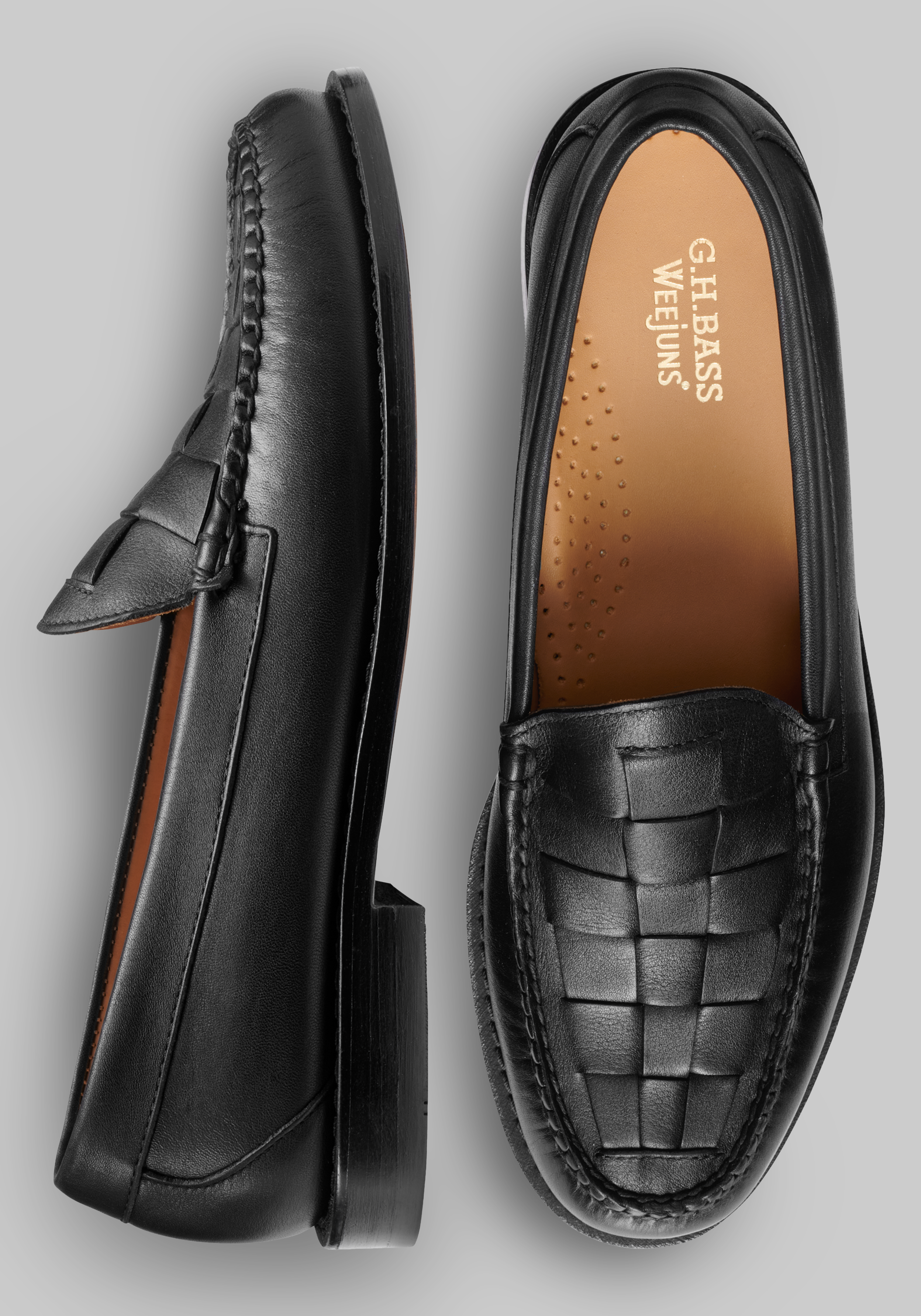 Men's Shoes, G.H. Bass Larson Venetian Weave Weejun Loafers - Jos A Bank