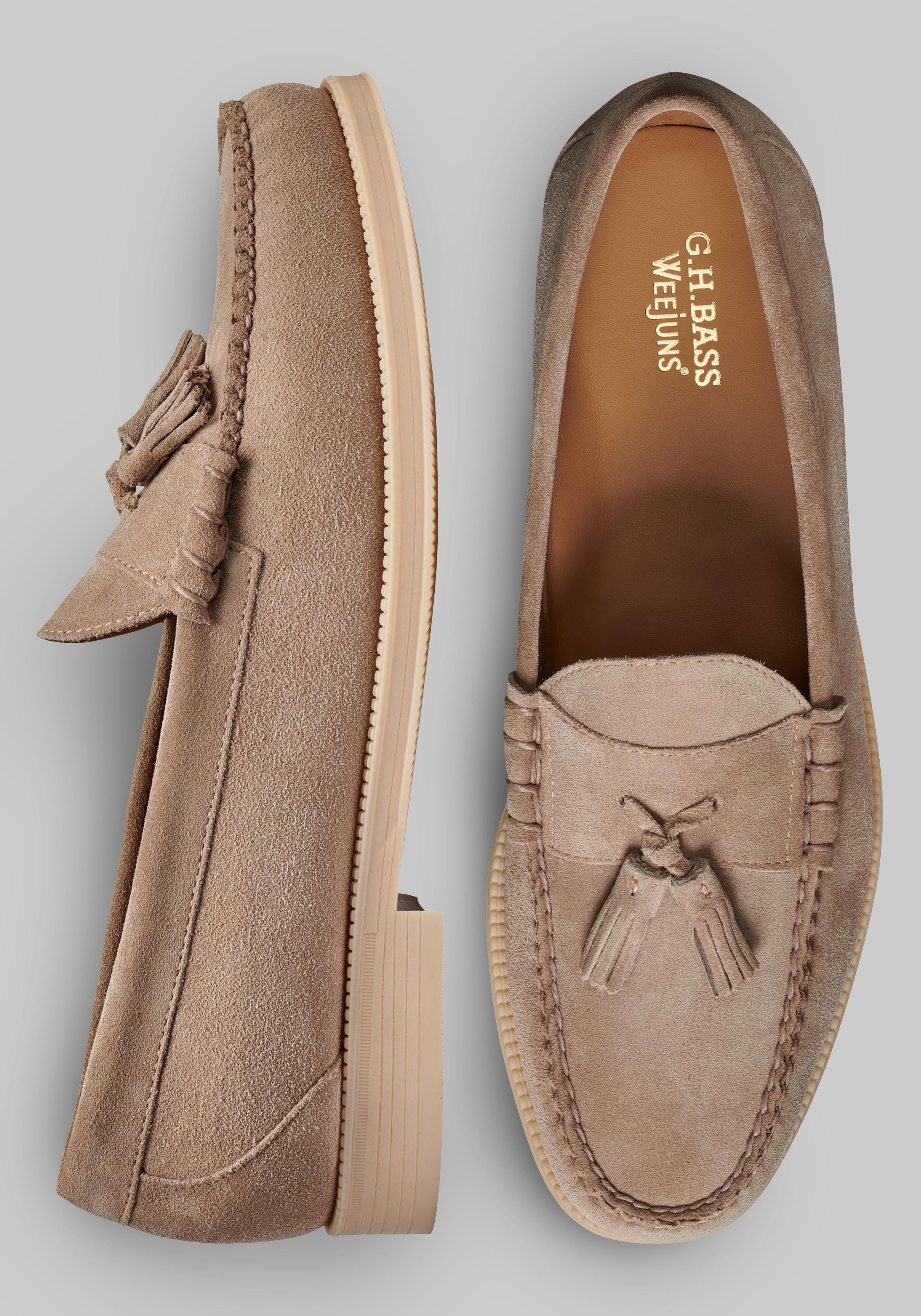 G. H. Bass Lennox Tassel Oiled Suede Loafers