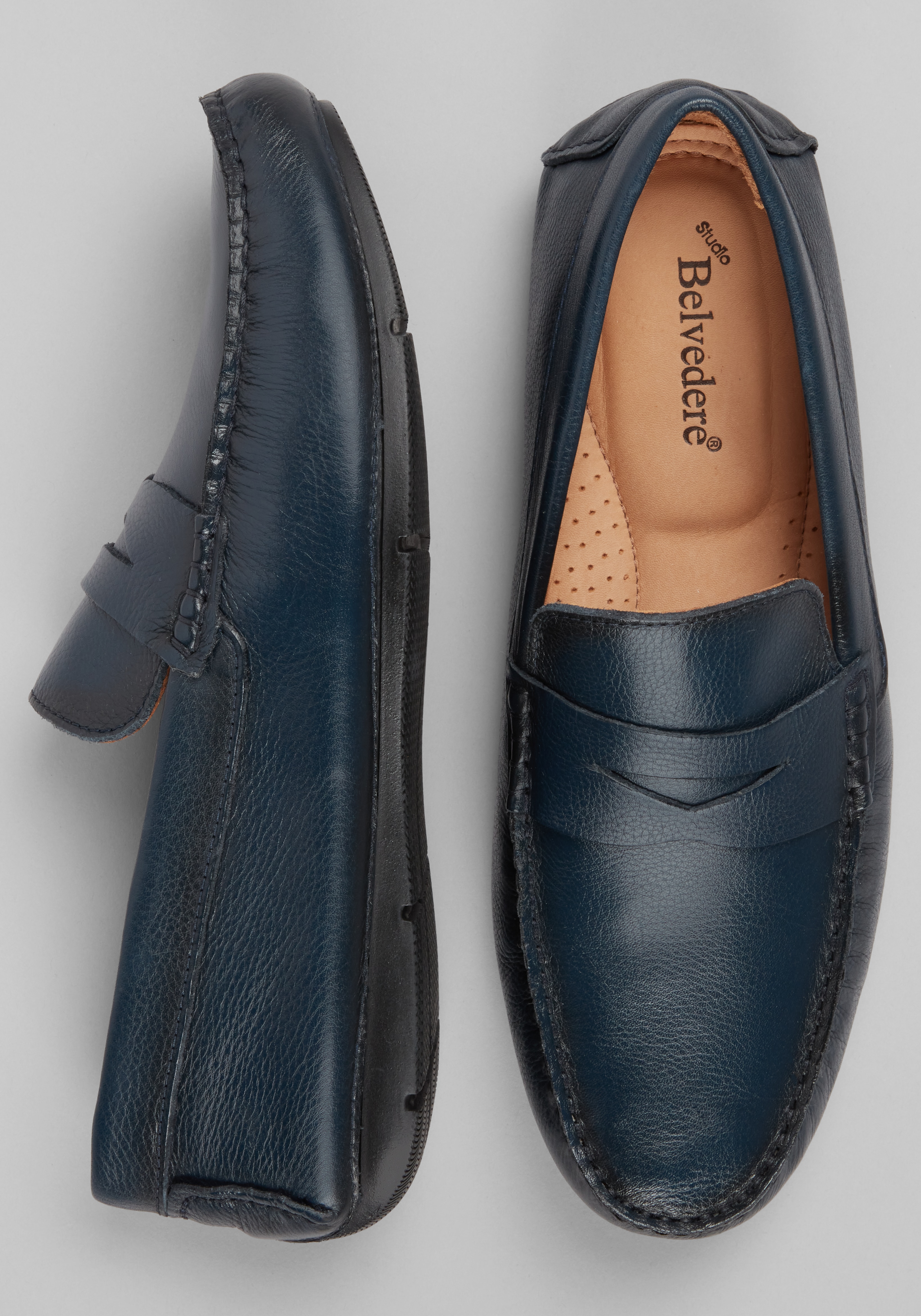 Men's Shoes, Belvedere Palermo Penny Loafers - Jos A Bank