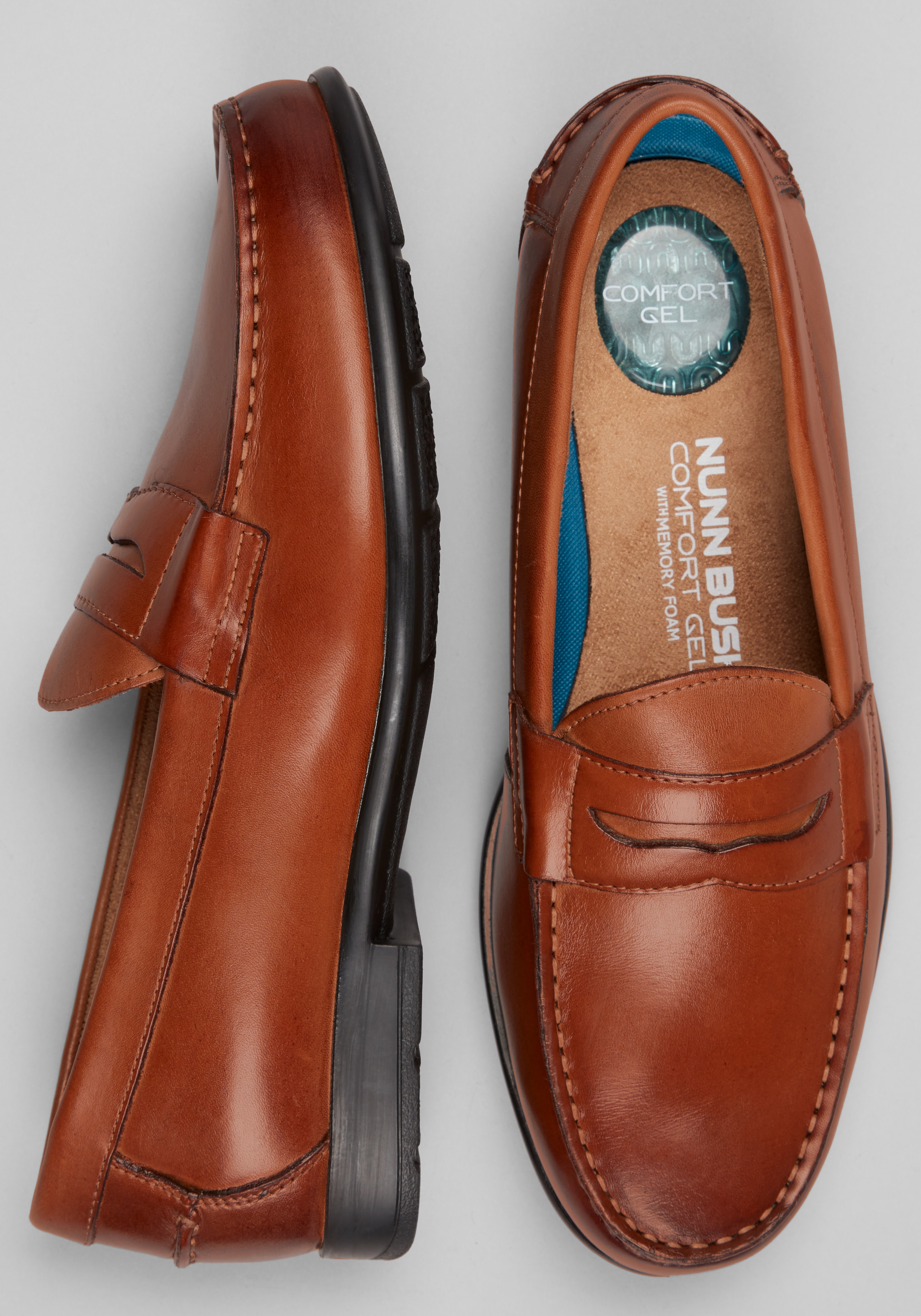 Men's Shoes, Nunn Bush Drexel Moc Toe Penny Loafers - Jos A Bank