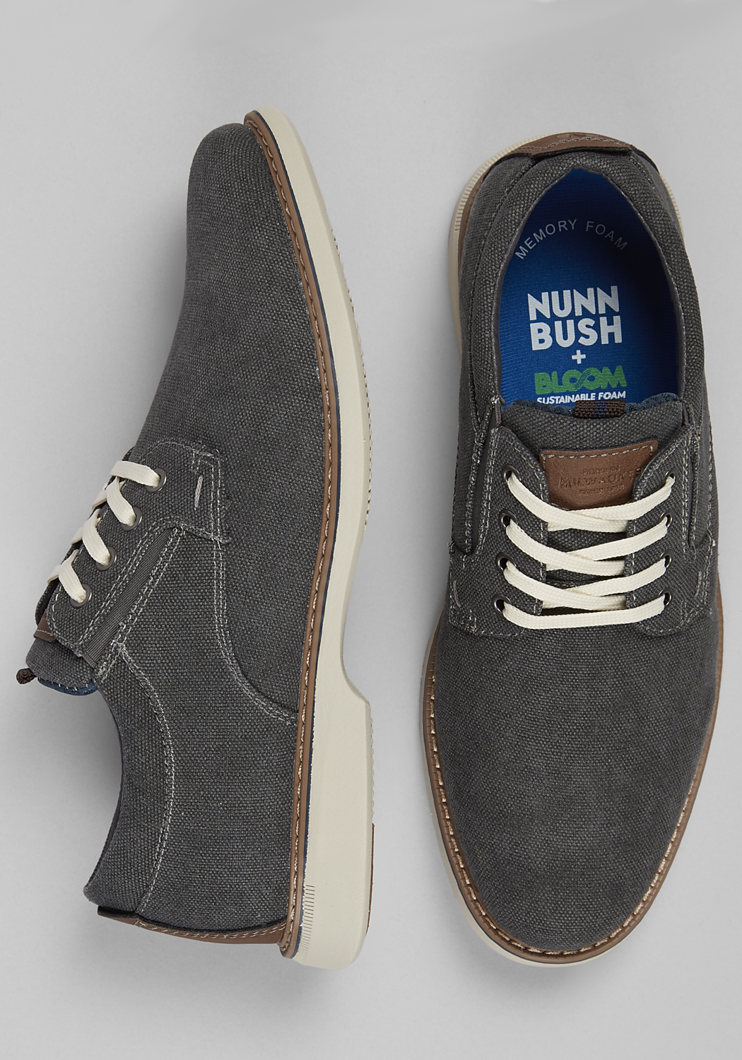 Nunn Bush Otto Canvas Plain Toe Oxfords