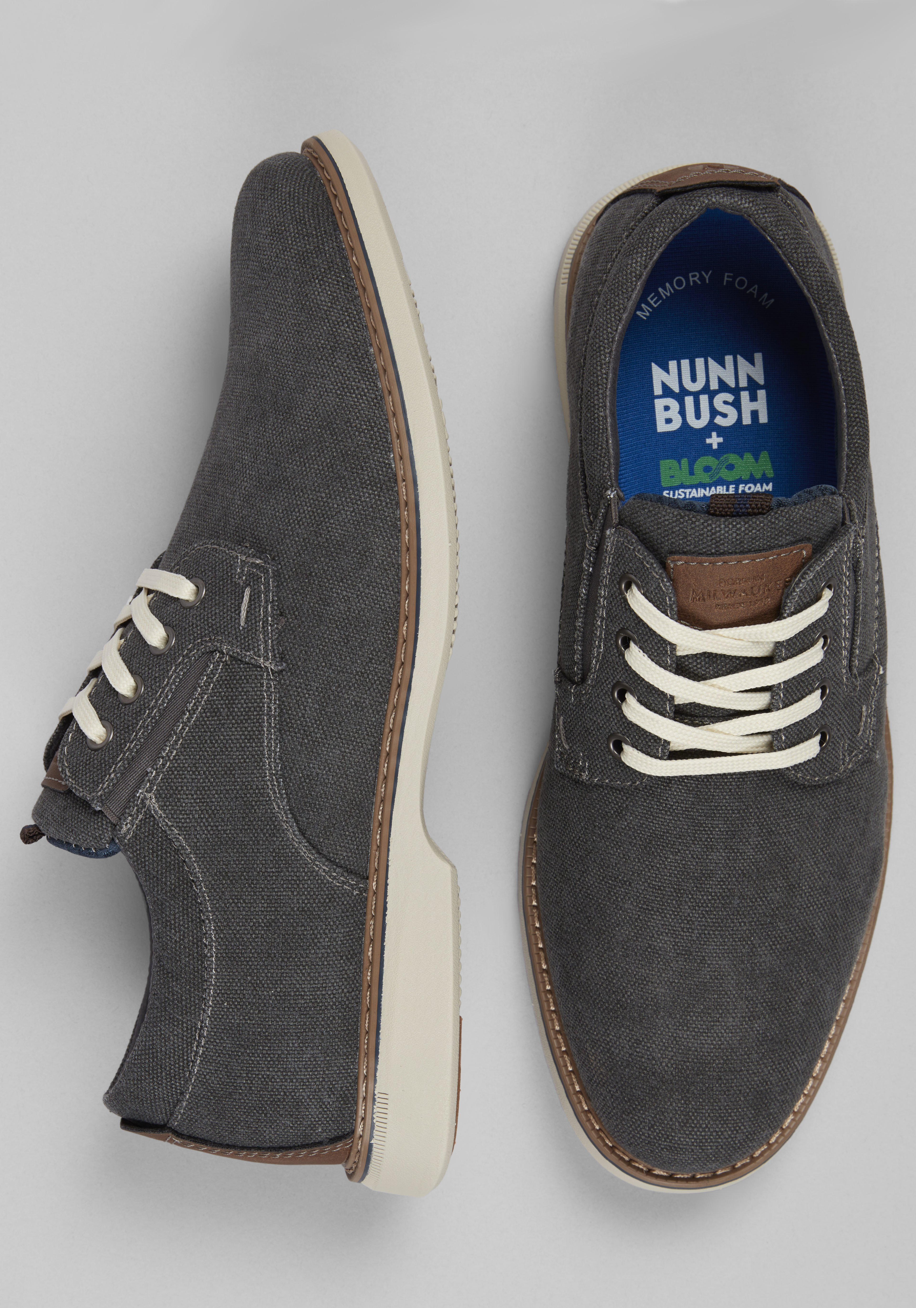 Nunn Bush Otto Canvas Plain Toe Oxfords