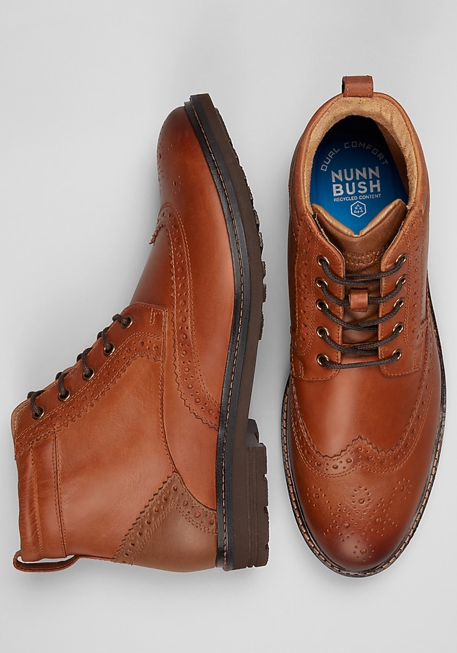 Nunn Bush Odell II Wingtip Boots Mens Clothing Online Exclusives