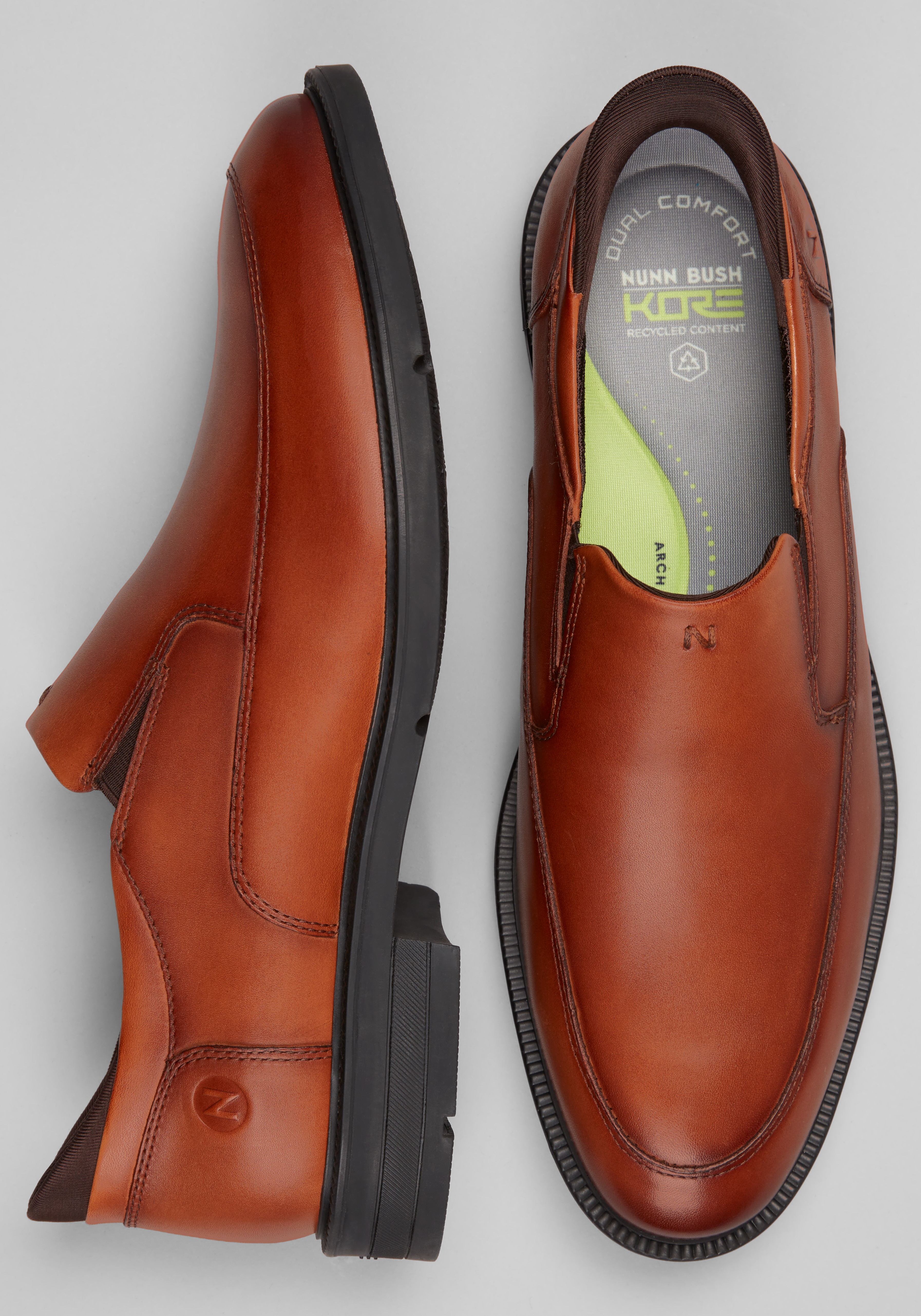 Men's Shoes, Nunn Bush KORE EZ Icon Moc Toe Slip On Shoes - Jos A Bank