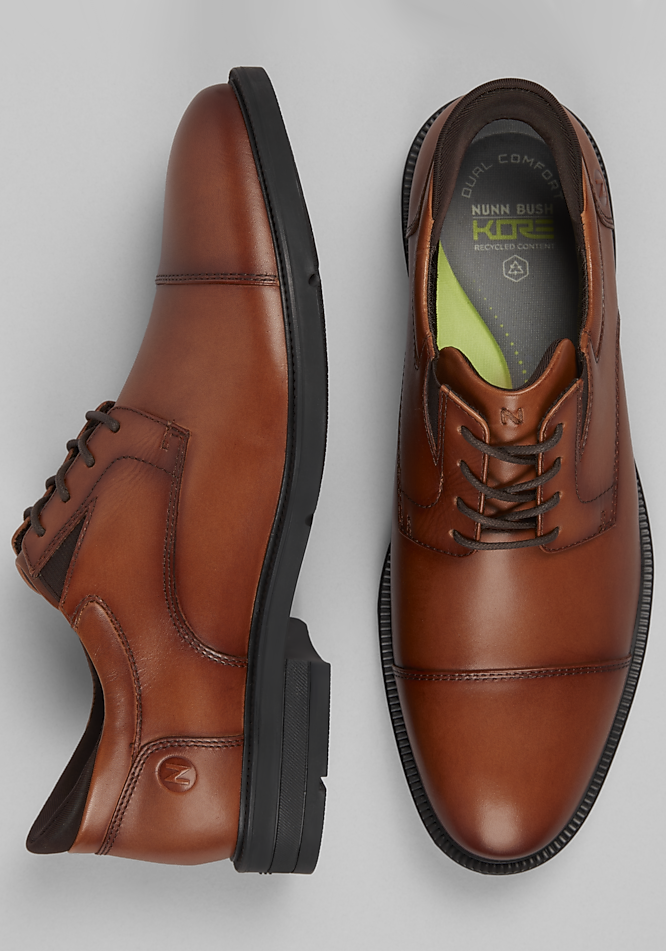nunn bush brown dress shoes Nunn Bush Chase Men's Plain Toe Oxford Shoes, Size: 9.5, Brown