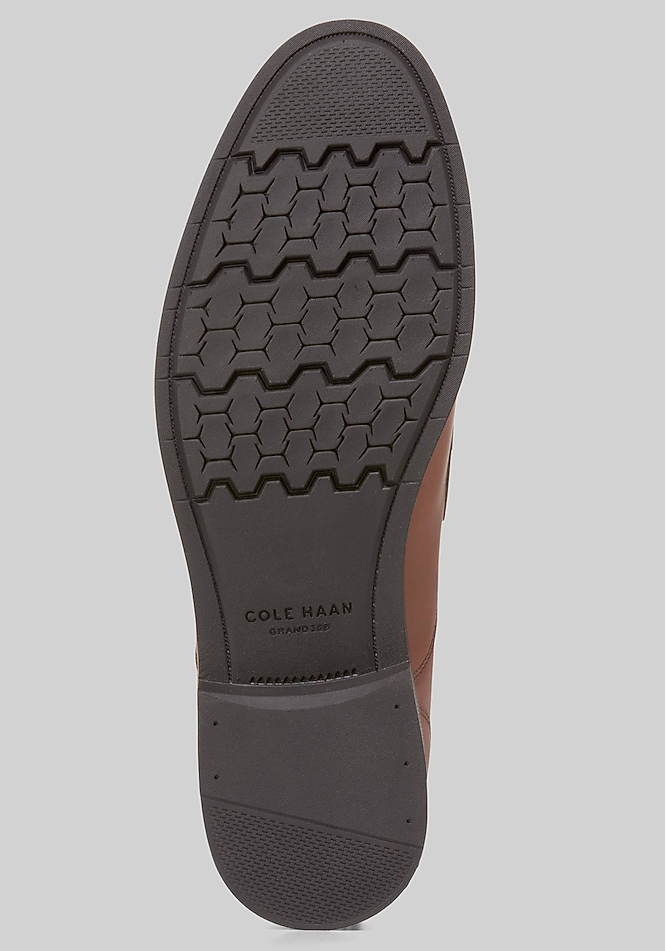 Cole Haan Grand Men\'s Brown Tan Leather Penny Loafers Slip On Casual Shoes 9.5 Cole Haan Penny Loafers Men main image 4