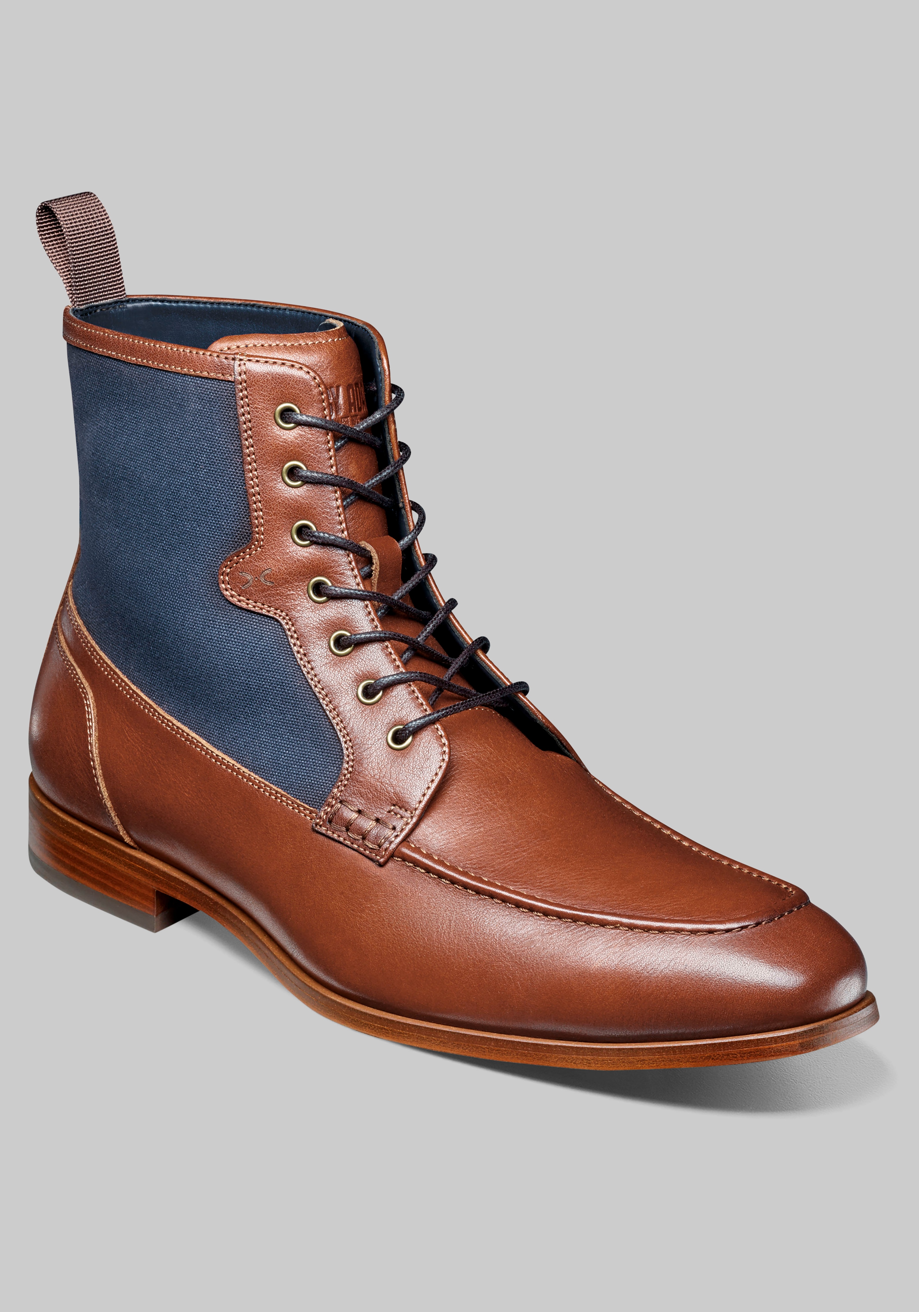 Men's New!, Stacy Adams Brumley Moc Toe Lace Up Boots - Jos A Bank