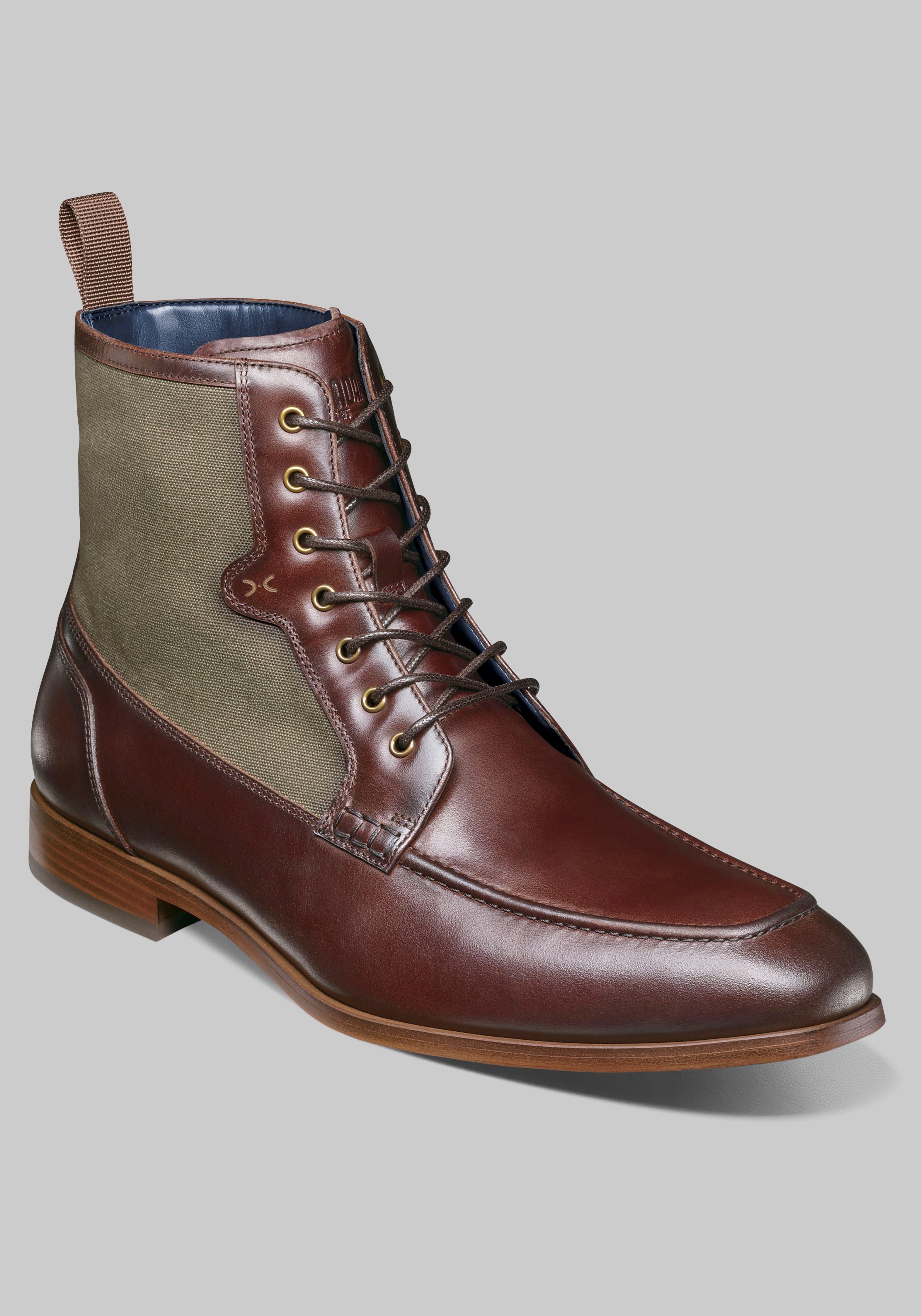 Stacy Adams Brumley Moc Toe Lace Up Boots