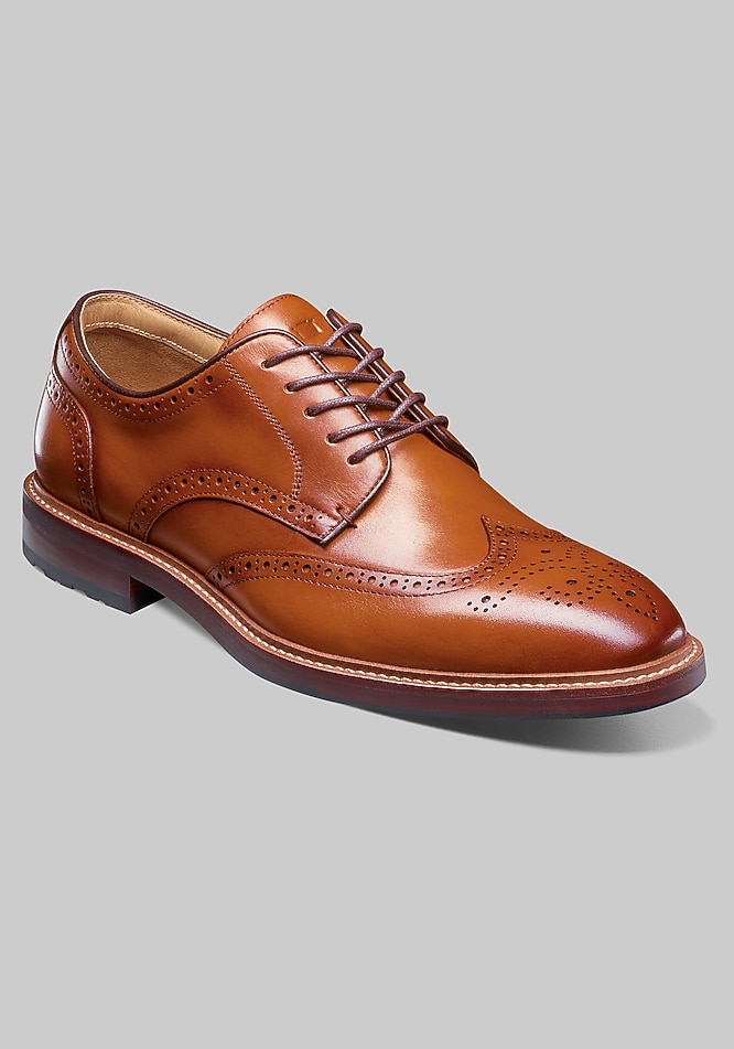 Florsheim Brown Oxford Shoes with Brogue Detailing Loedin Work Steel Toe Brown Wingtip Oxford Safety & Work  main image 3