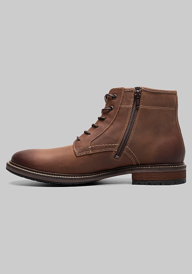 Florsheim Brown Leather Lace-Up & Zip Work Boots Florsheim Lodge Ct Boot (Men main image 3