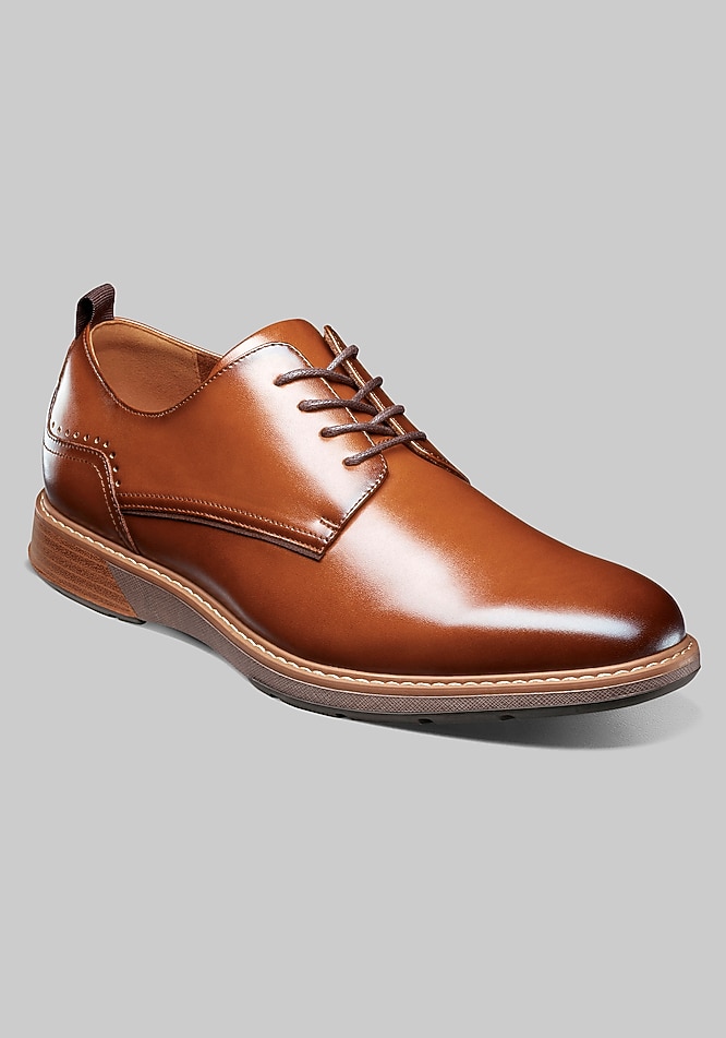 stacy adams dress shoes brown Men's Dickinson Cap Toe Oxfords - Cognac This leather shoe is styled with the traditional wingtip and brogue perforations at the medallion toe Stacy Adams Men's Bayne Cap