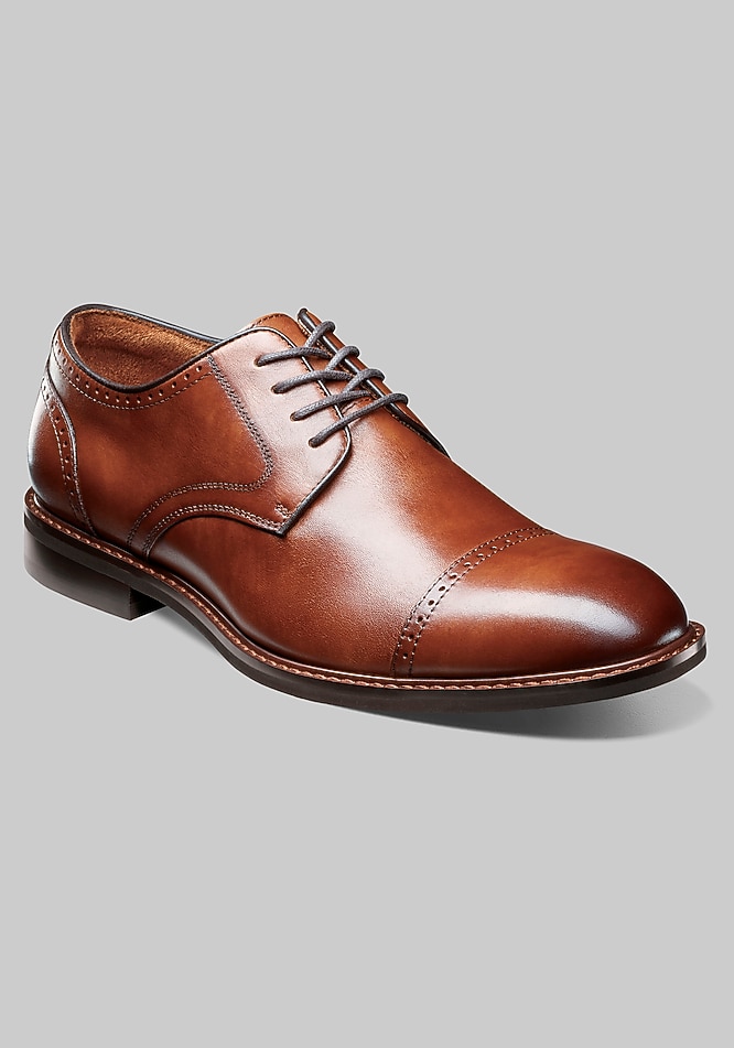 Stacy Adams Shoes Bailey Cap Toe Oxford Brandy Size 7.5