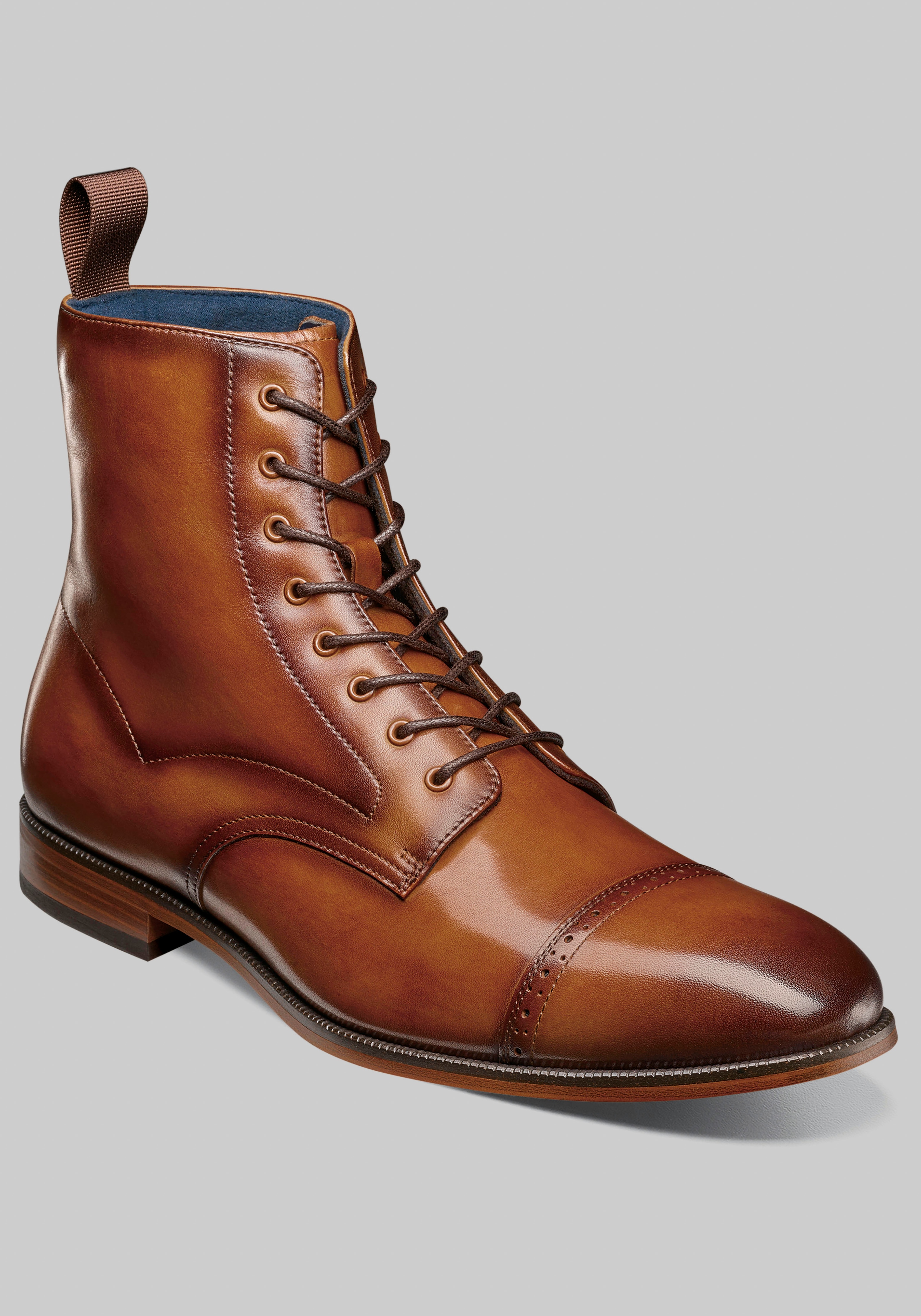 Men's Shoes, Stacy Adams Henry Cap Toe Lace Boots - Jos A Bank