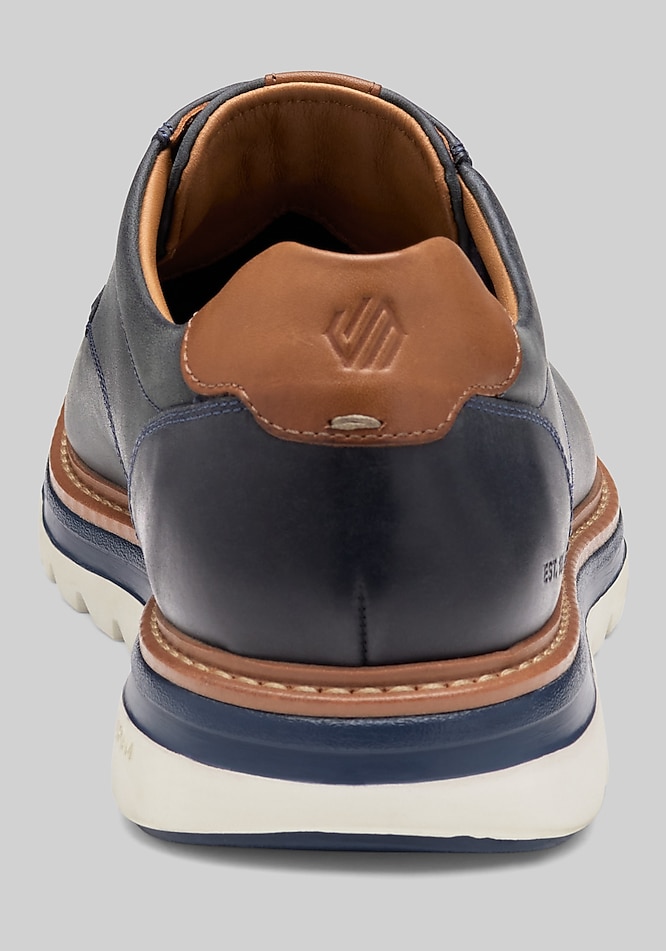 plain toe johnston murphy dark brown dress sneakers Johnston Murphy Upton One-Piece Perfed Plain Toe Men's Mahogany / 13 / M main image 1