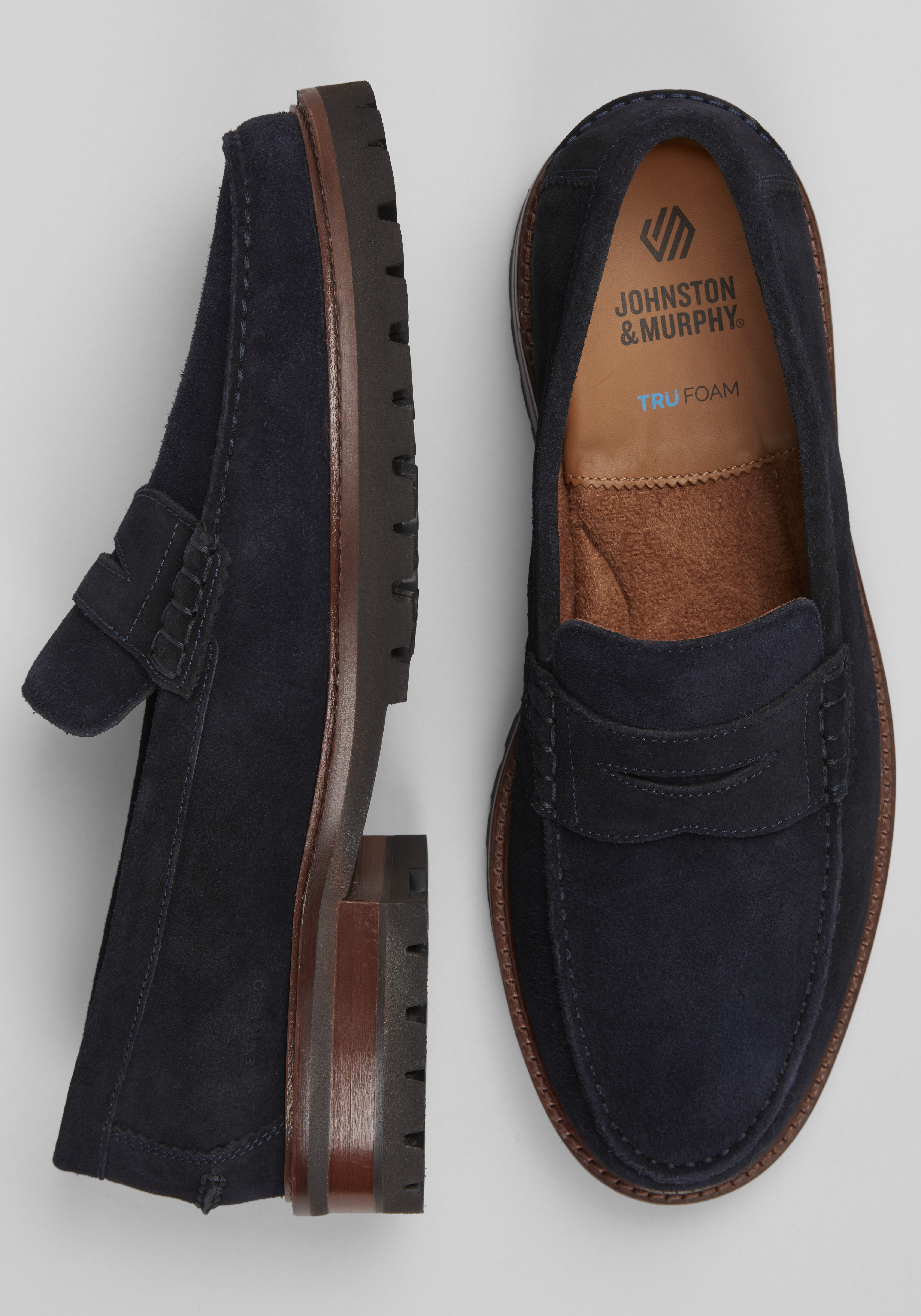 Johnston & Murphy Collier Penny Moc Toe Loafers CLEARANCE