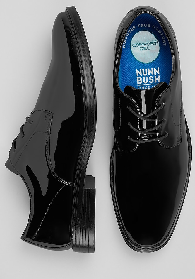 nunn bush dress shoes Centro Flex Plain Toe Oxford 10 Men's Cognac Smooth leather upper in a classic oxford silhouette perfect for all of your formal events Nunn Bush Men's Bleeker Street