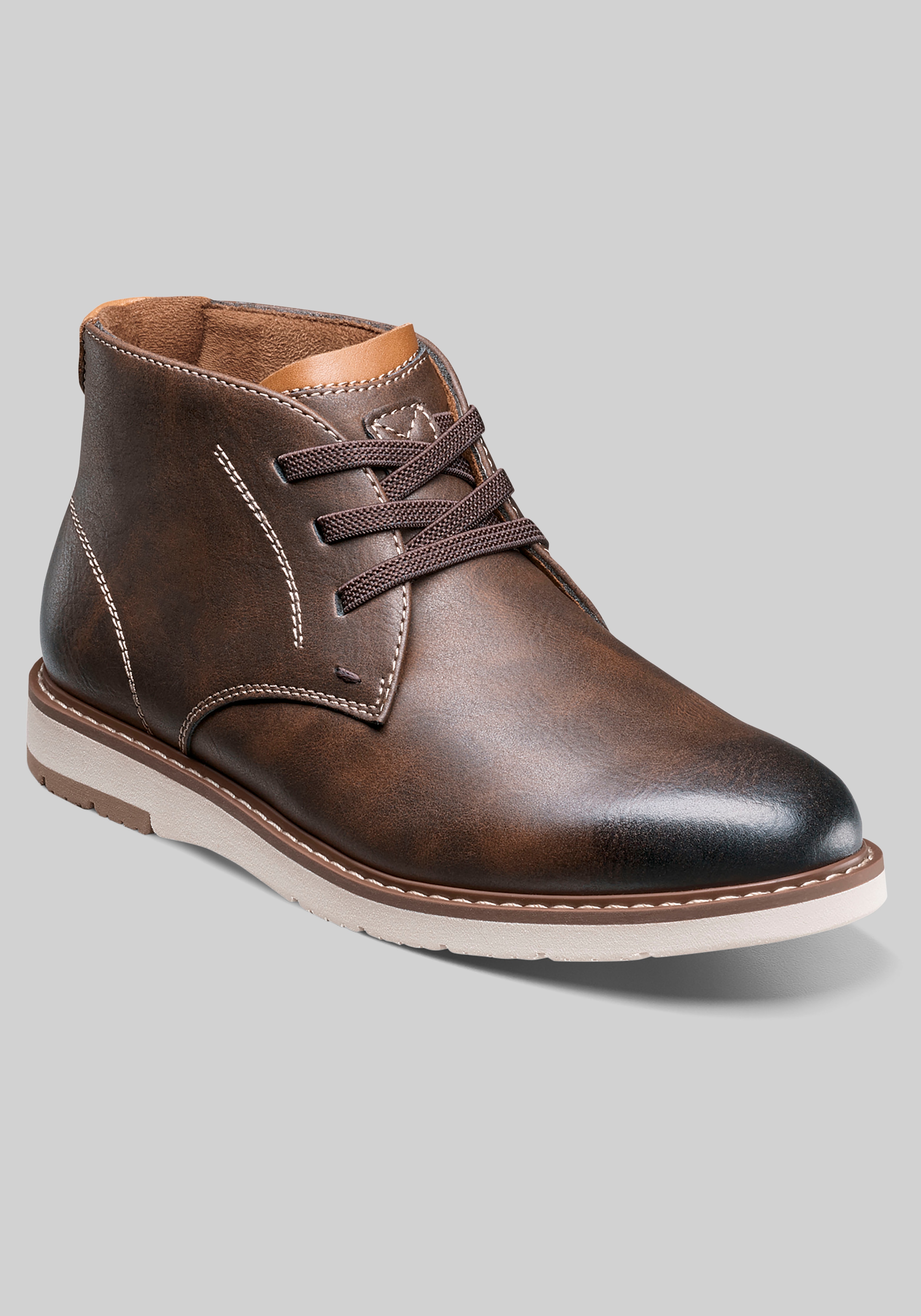 Men's Shoes, Florsheim Vibe Jr. Boys Plain Toe Chukka Boots - Jos A Bank