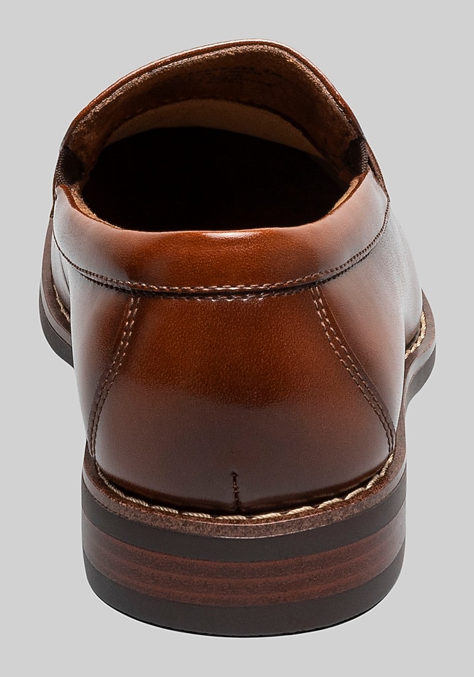 Florsheim brown leather loafers with built in memory foam for extra support. Florsheim Rucci Jr. Boys Moc Toe Penny Loafers - Mens  main image 2