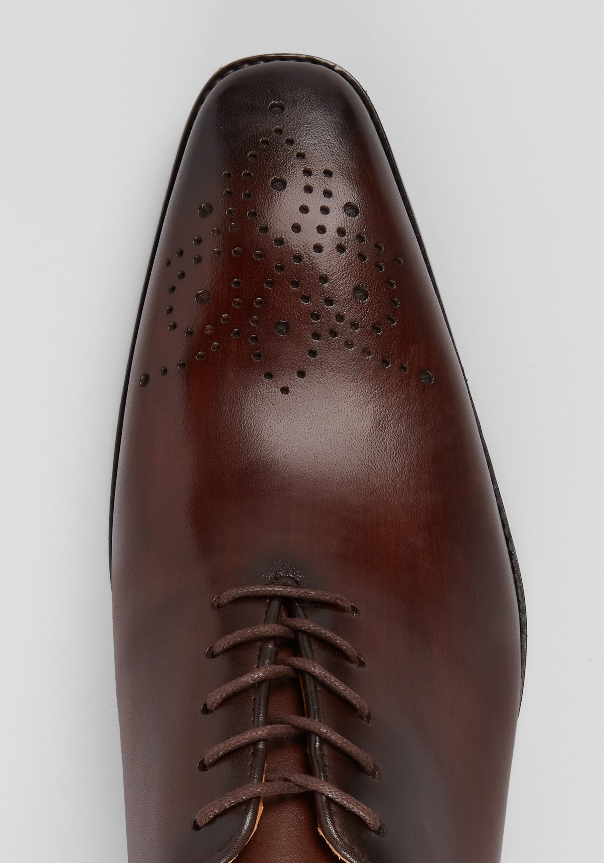 Carrucci Hand-Burnished Dress Oxfords