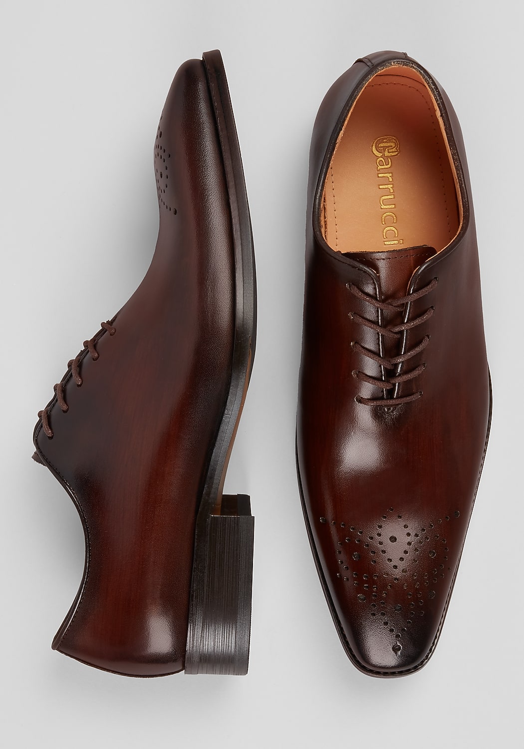 Carrucci Hand-Burnished Dress Oxfords