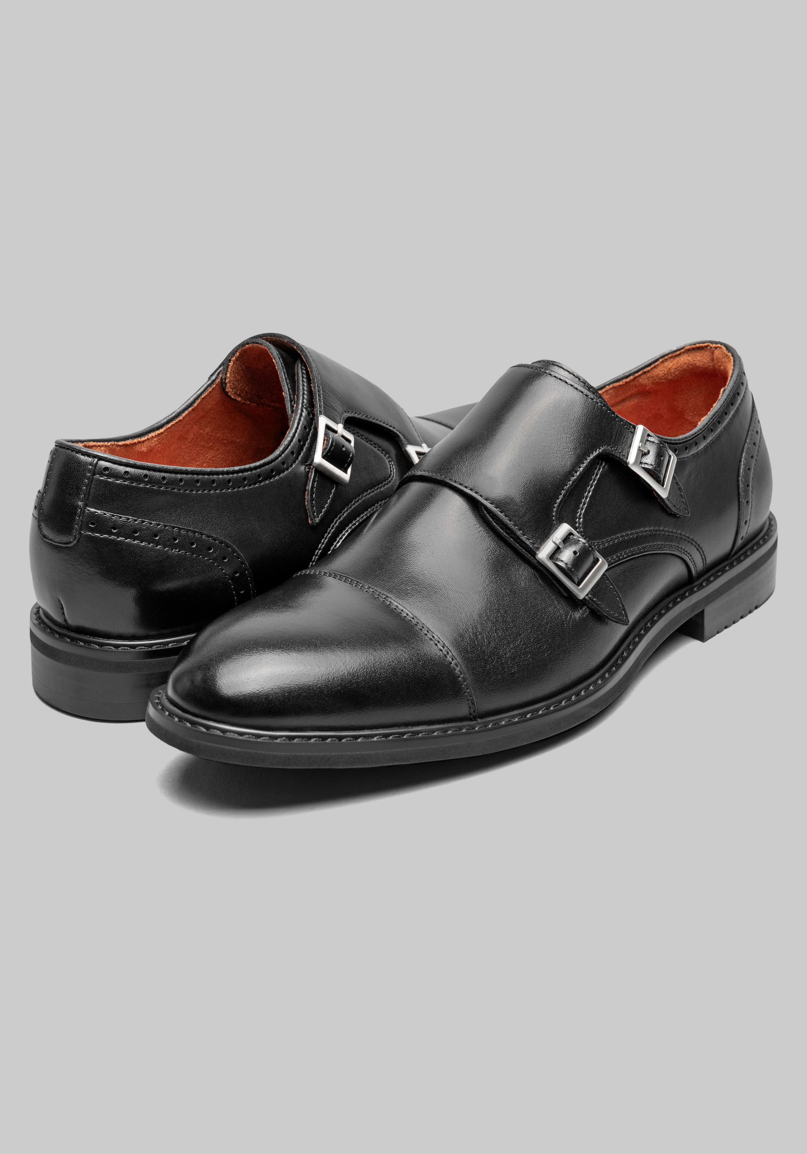 Stacy Adams Boswell Double Monk Strap Cap Toe Shoes