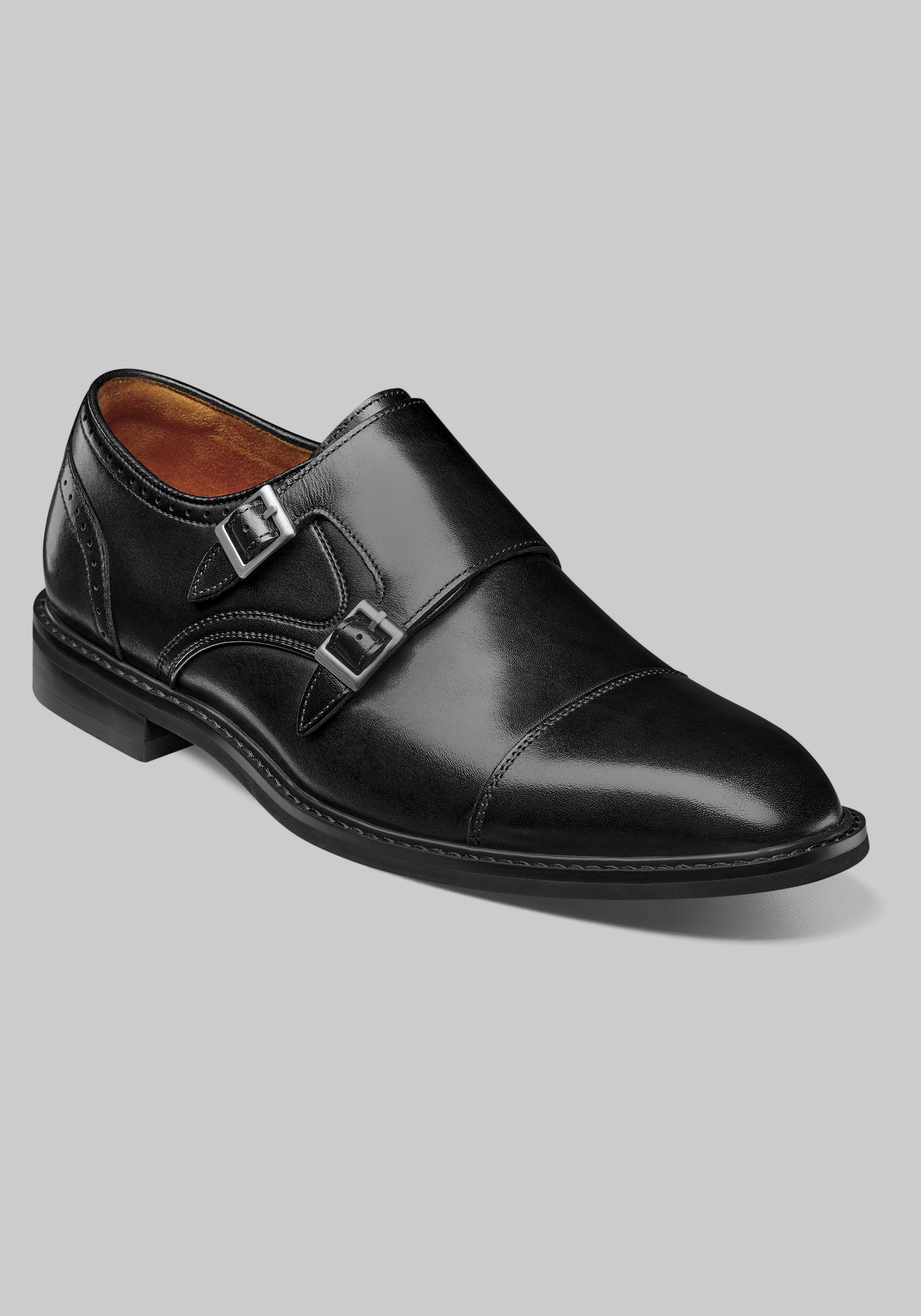 Stacy Adams Boswell Double Monk Strap Cap Toe Shoes