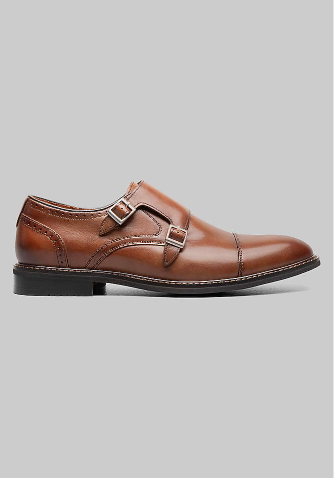 Stacy Adams Boswell Double Monk Strap Cap Toe Shoes - Stacy Adams