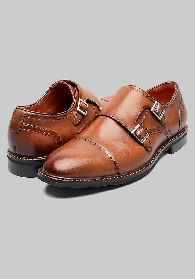靴 LAD MUSICIAN 21AW MONK STRAP HEEL SHOES Stacy Adams Boswell Double Monk Strap Cap Toe Shoes - Stacy Adams